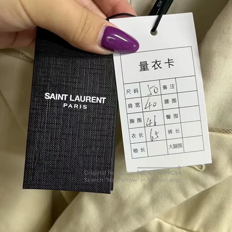 Saint Laurent Paris Saint Laurent Paris Ivory Pointed Collar Fitted Blazer Jac Size US M / EU 48-50 / 2 - 5 Thumbnail