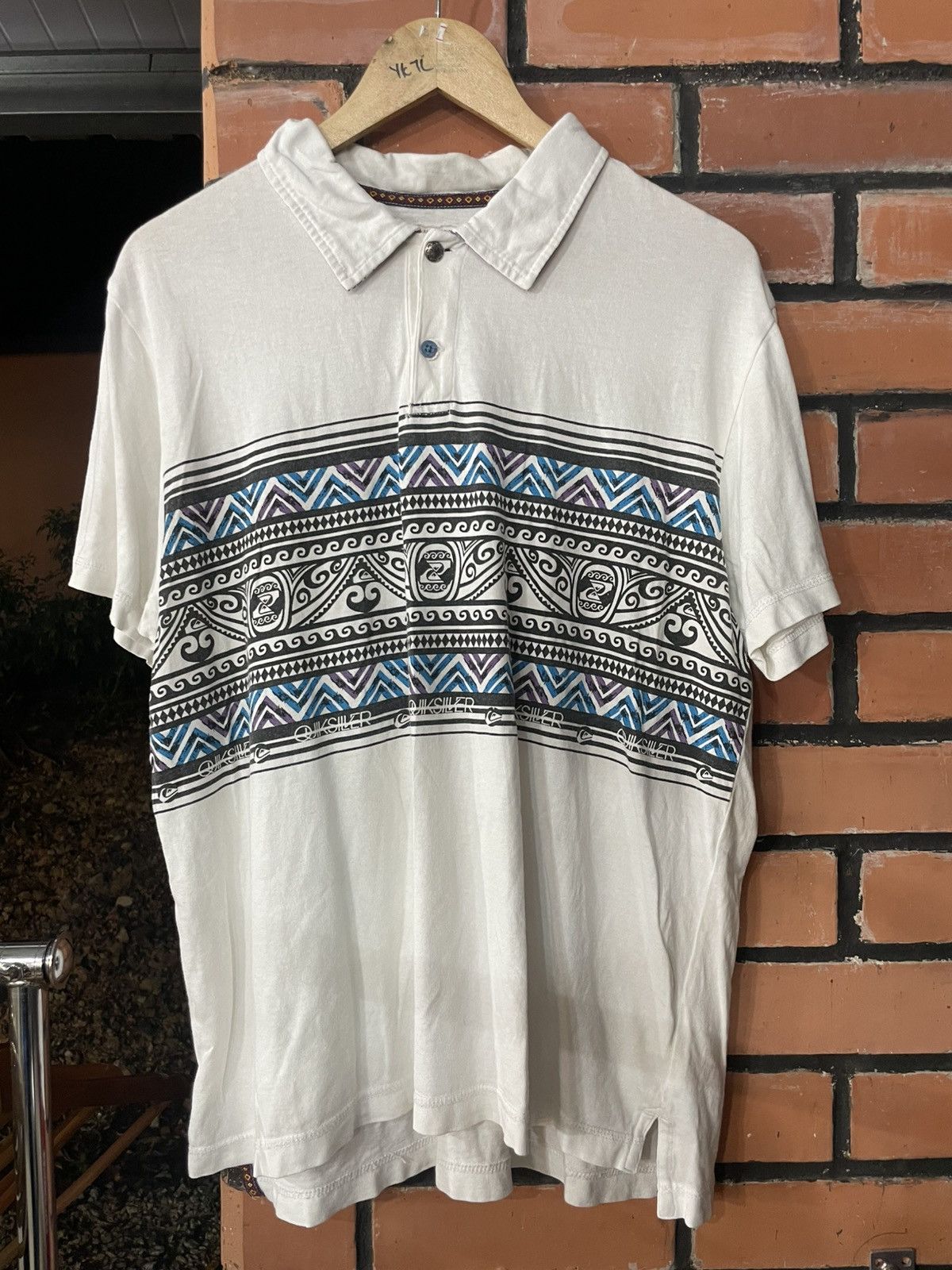 Quiksilver 🔥VINTAGE🔥QUIKSILVER Polo Button Size US L / EU 52-54 / 3 - 1 Thumbnail