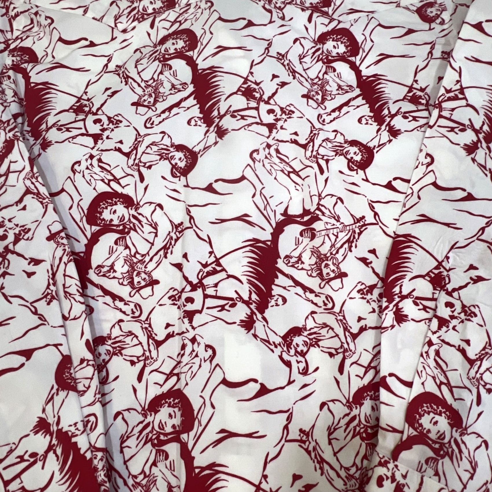 Vintage VINTAGE? No. Western Pearl Snap Shirt Womens M Cowgirls Horses All Over Print Cotton Spandex Size M / US 6-8 / IT 42-44 - 5 Thumbnail