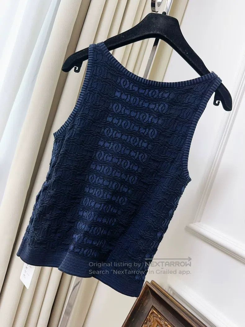 Chanel Chanel Dark blue knitted suspender vest Size XXS / US 00 / IT 34 - 2 Thumbnail