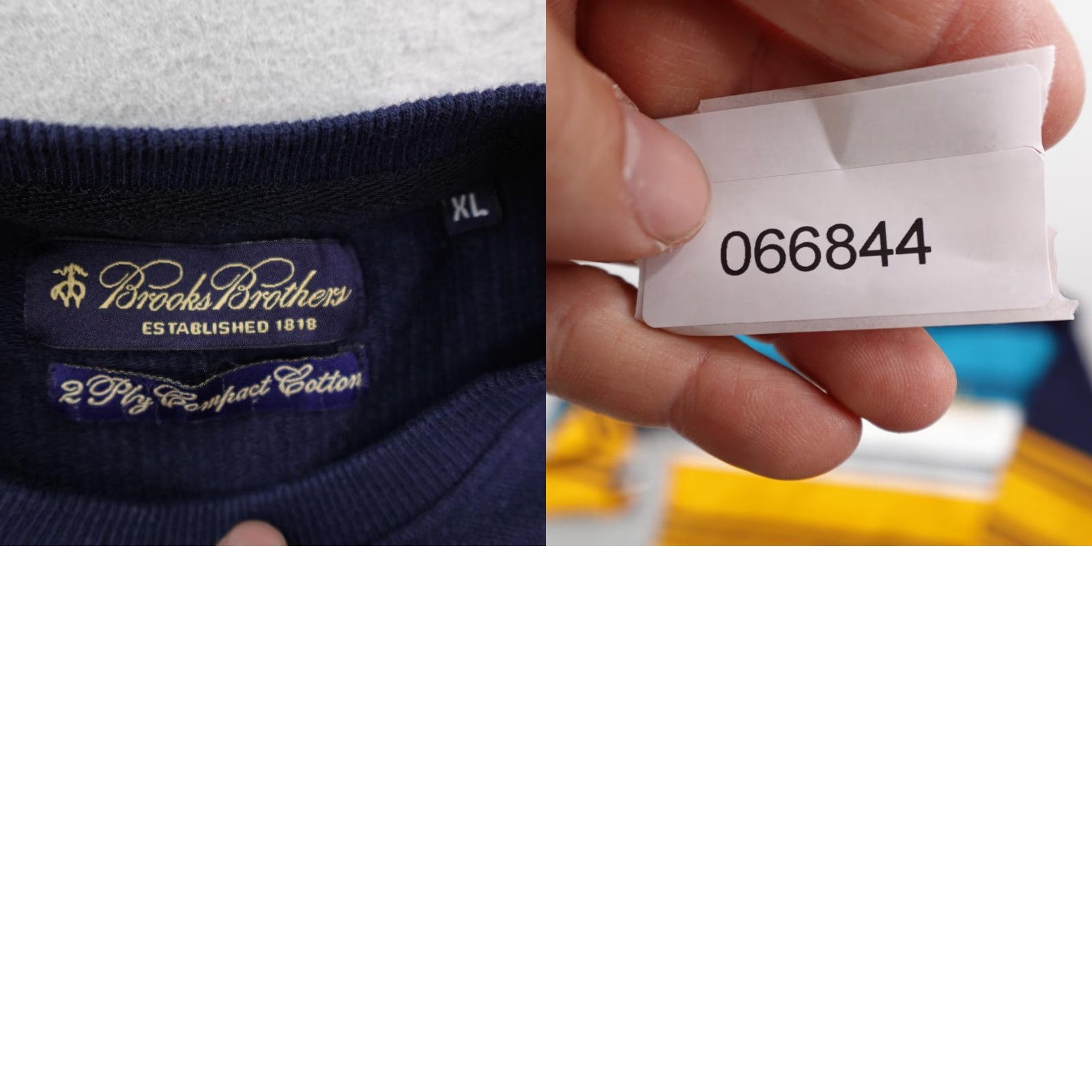 Brooks Brothers Brooks Brothers Sweater Mens XL Blue Yellow Stripe Crewneck Embroidered Pullover Size US XL / EU 56 / 4 - 8 Thumbnail