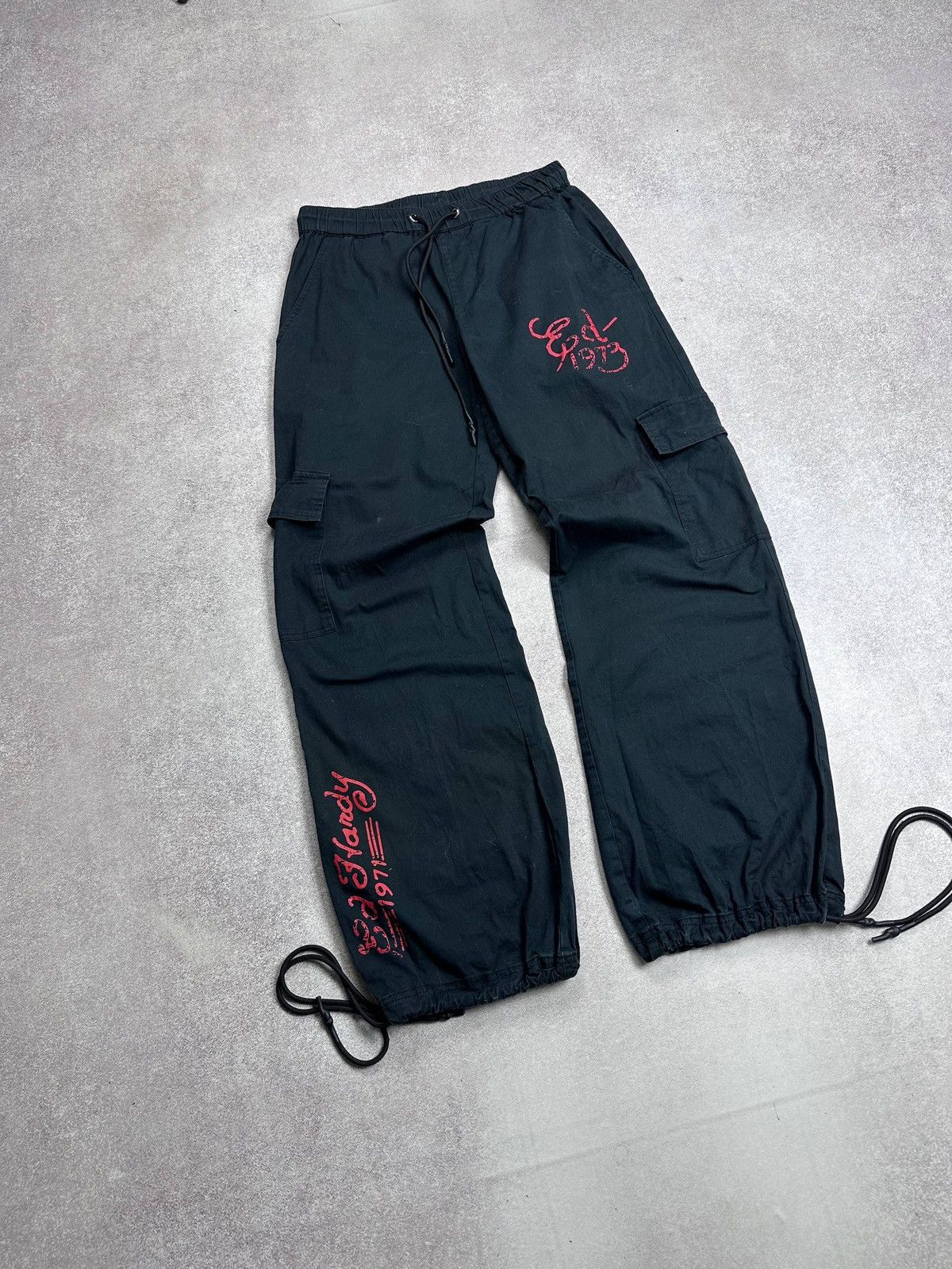 Ed Hardy Vintage Ed Hardy Y2K Cargo Japanese Flared Pants XS Size US 30 / EU 46 - 4 Thumbnail