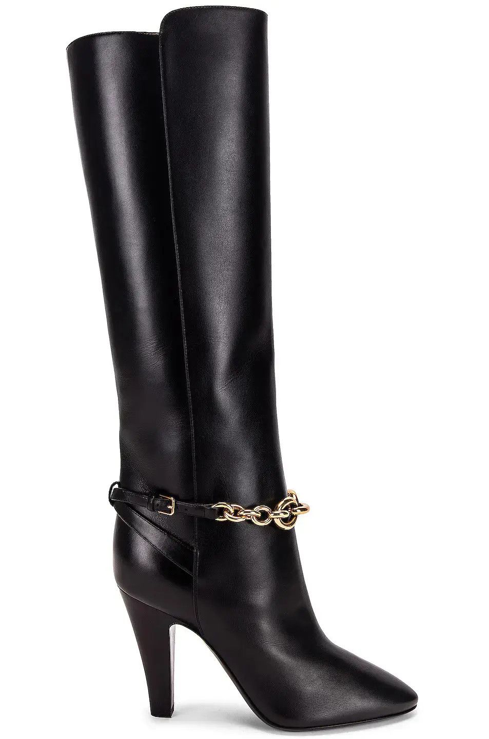 Saint Laurent Paris o1s1wg111024 Le Maillon Boots in Smooth Leather in Black Size US 7.5 / IT 37.5 - 1 Thumbnail