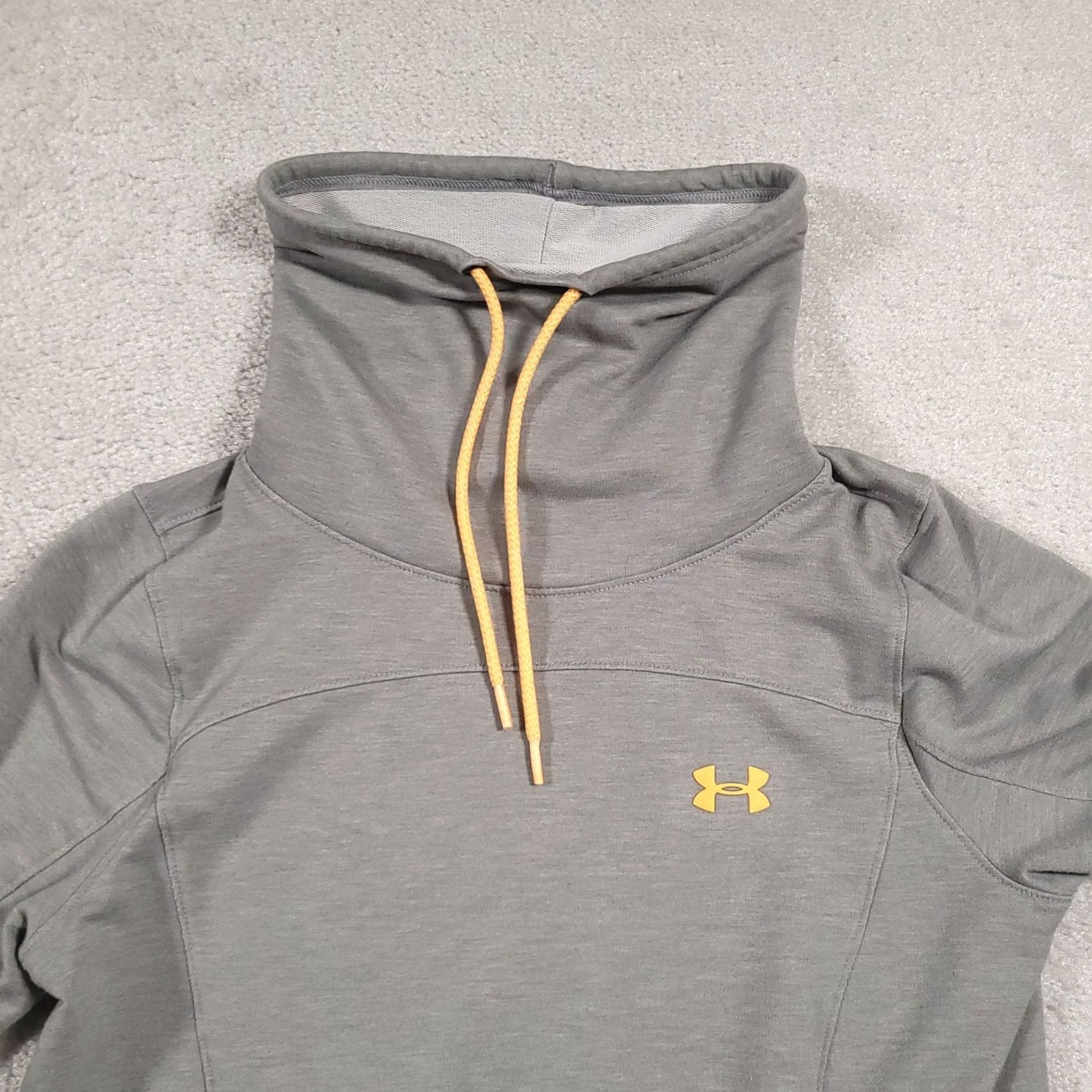 Under Armour Under Armour Featherweight Hoodie Women's Medium Gray Cowl Neck Zip Pockets Lightweight Size M / US 6-8 / IT 42-44 - 3 Thumbnail