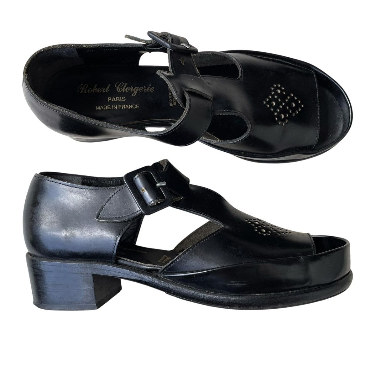 Robert Clergerie Robert Clergerie Paris Solid Leather WMN Luxury Sandals Size US 7 / IT 37 - 2 Thumbnail