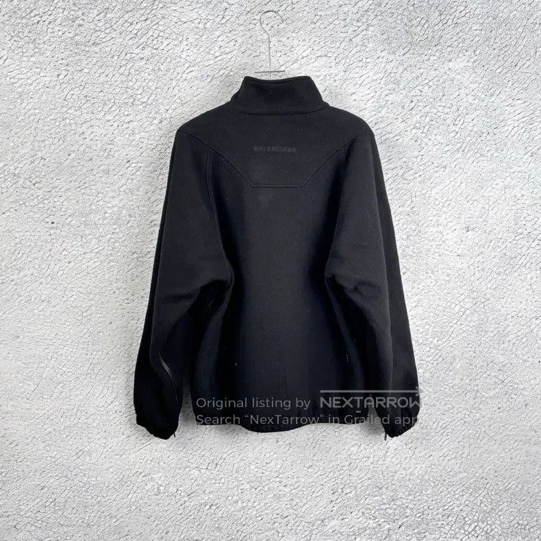 Balenciaga Balenciaga Black Half-Zip Fleece Fleece Sweatshirt Jacket Size US S / EU 44-46 / 1 - 2 Thumbnail