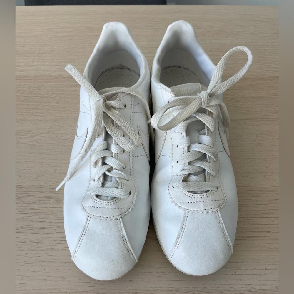 Nike Nike Cortez Basic White Womens Sneakers 9.5 Vintage Retro Size US 9.5 / IT 39.5 - 4 Thumbnail