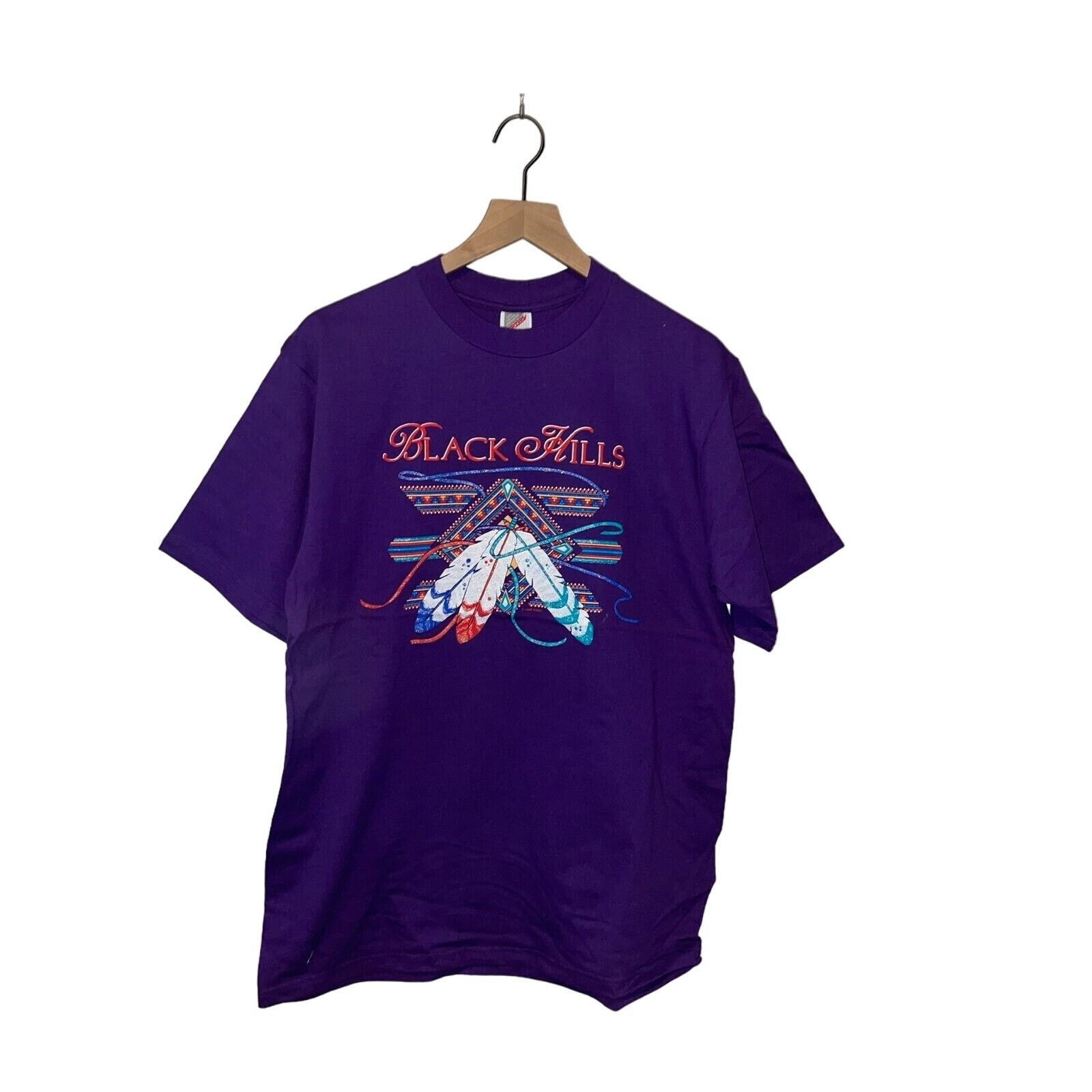 Vintage Vintage South Dakota Shirt Black Hills Purple Tee 90s L Size US L / EU 52-54 / 3 - 1 Thumbnail
