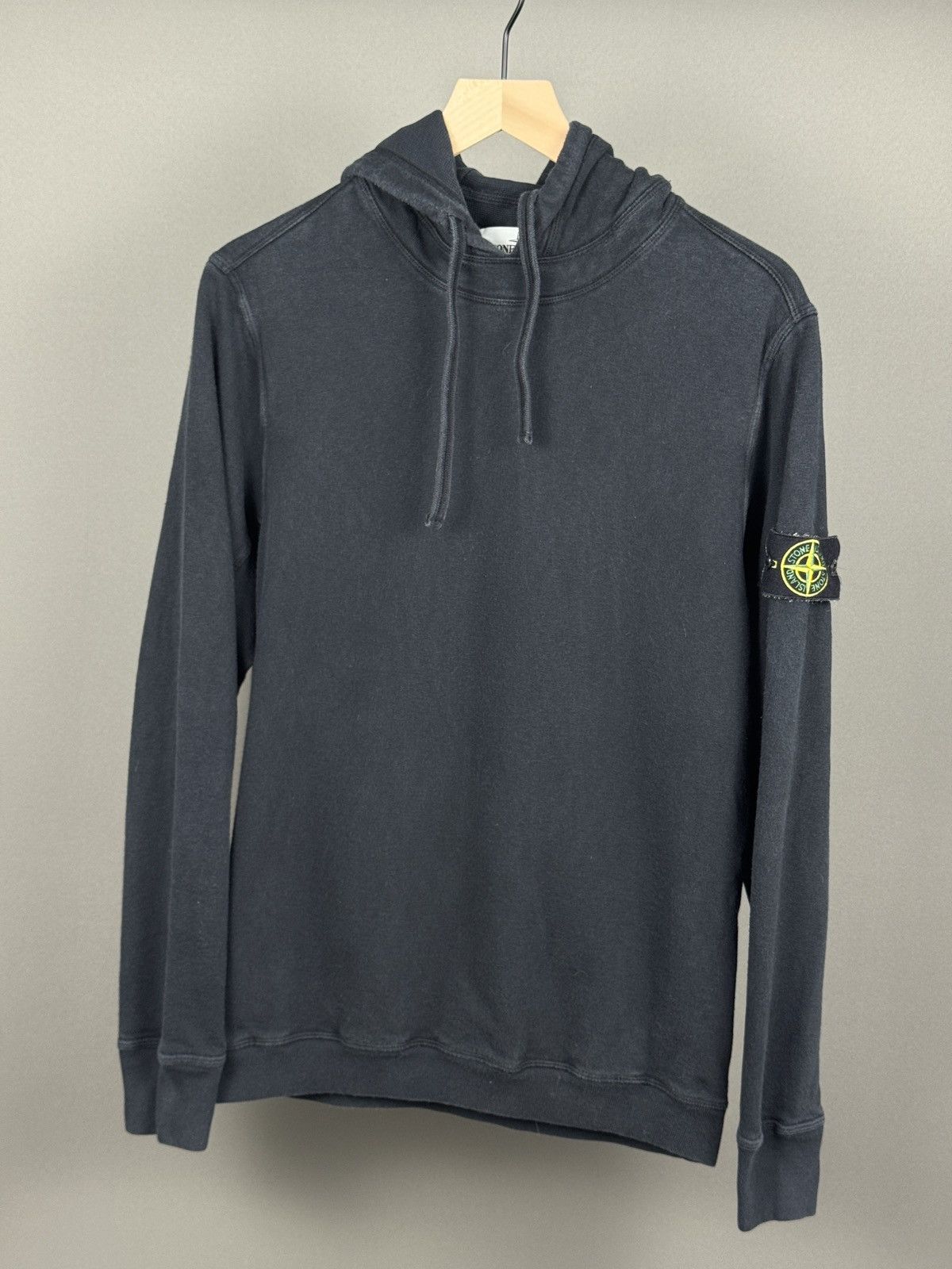 Stone Island Stone Island Garment Dyed Black Hoodie Size US M / EU 48-50 / 2 - 2 Thumbnail