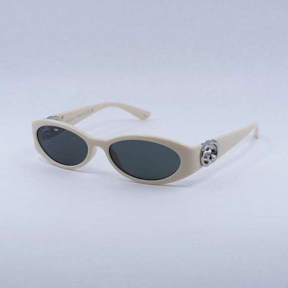Gucci 🕶️ New Gucci GG1660S 004 Sunglasses - Shiny Ivory Frame Size ONE SIZE - 1 Thumbnail