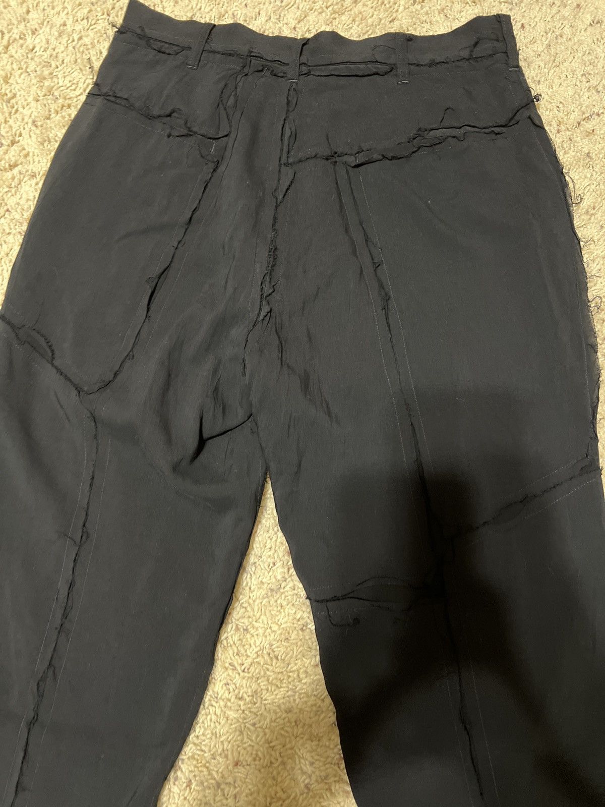 Yohji Yamamoto B by Yohji Yamamoto AW18 Distressed Patchwork Trousers Size US 30 / EU 46 - 8 Thumbnail