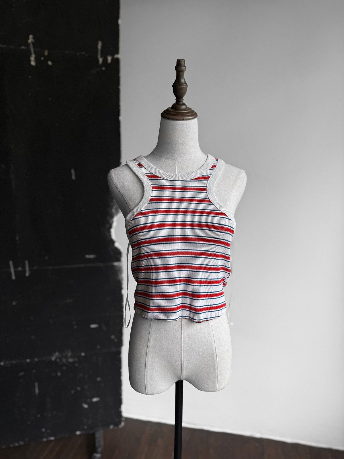 Kappa × Zara Kappa x Zara Womens Striped Cropped Tank Top Red/White Size L / US 10 / IT 46 - 1 Thumbnail