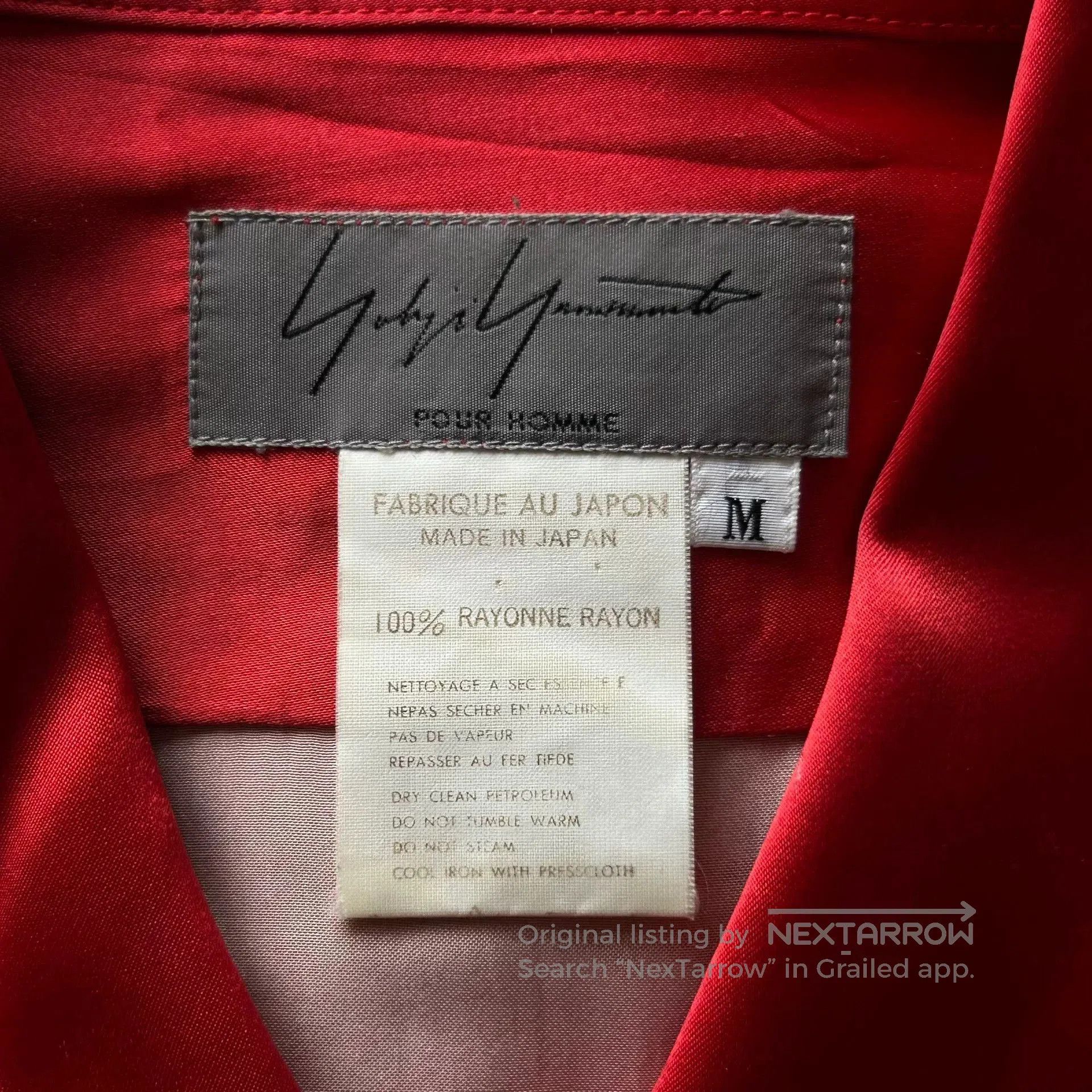Yohji Yamamoto Yohji Yamamoto Red Silk Button. Size US M / EU 48-50 / 2 - 8 Thumbnail