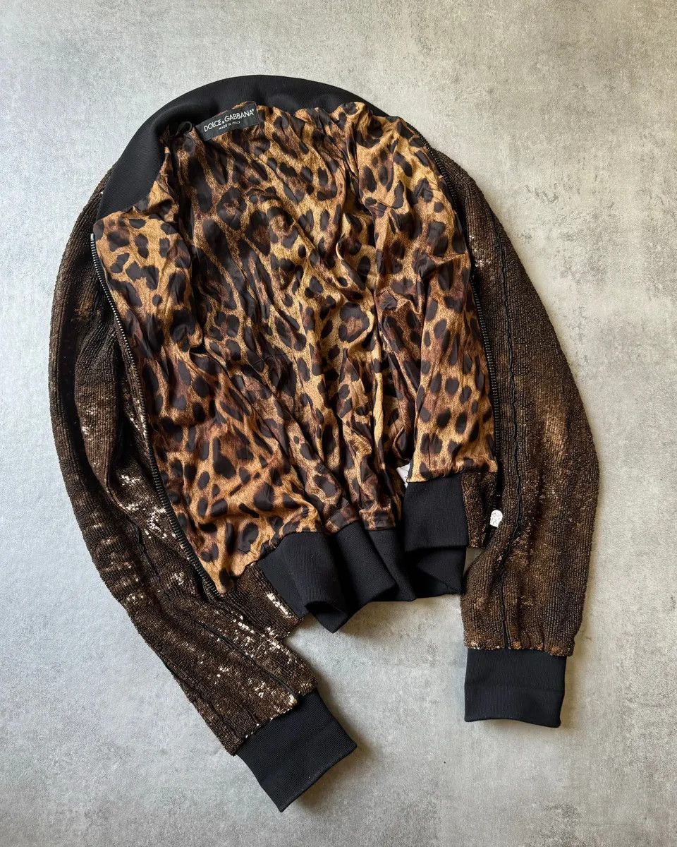Dolce & Gabbana 2010s Dolce & Gabbana Sequin Brown Jacket Size M / US 6-8 / IT 42-44 - 6 Thumbnail