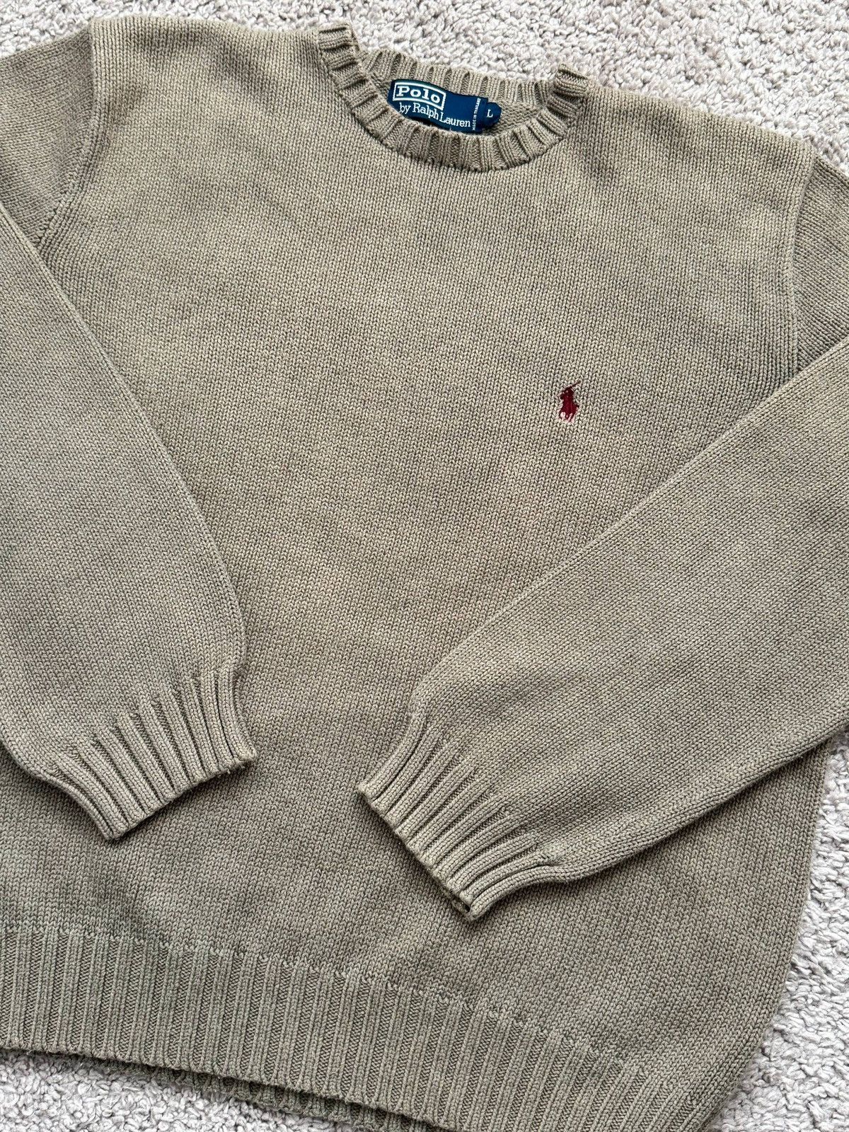 Polo Ralph Lauren Polo Ralph Lauren Beige Knit Sweater Men’s Size L Pony Logo Size US L / EU 52-54 / 3 - 2 Thumbnail