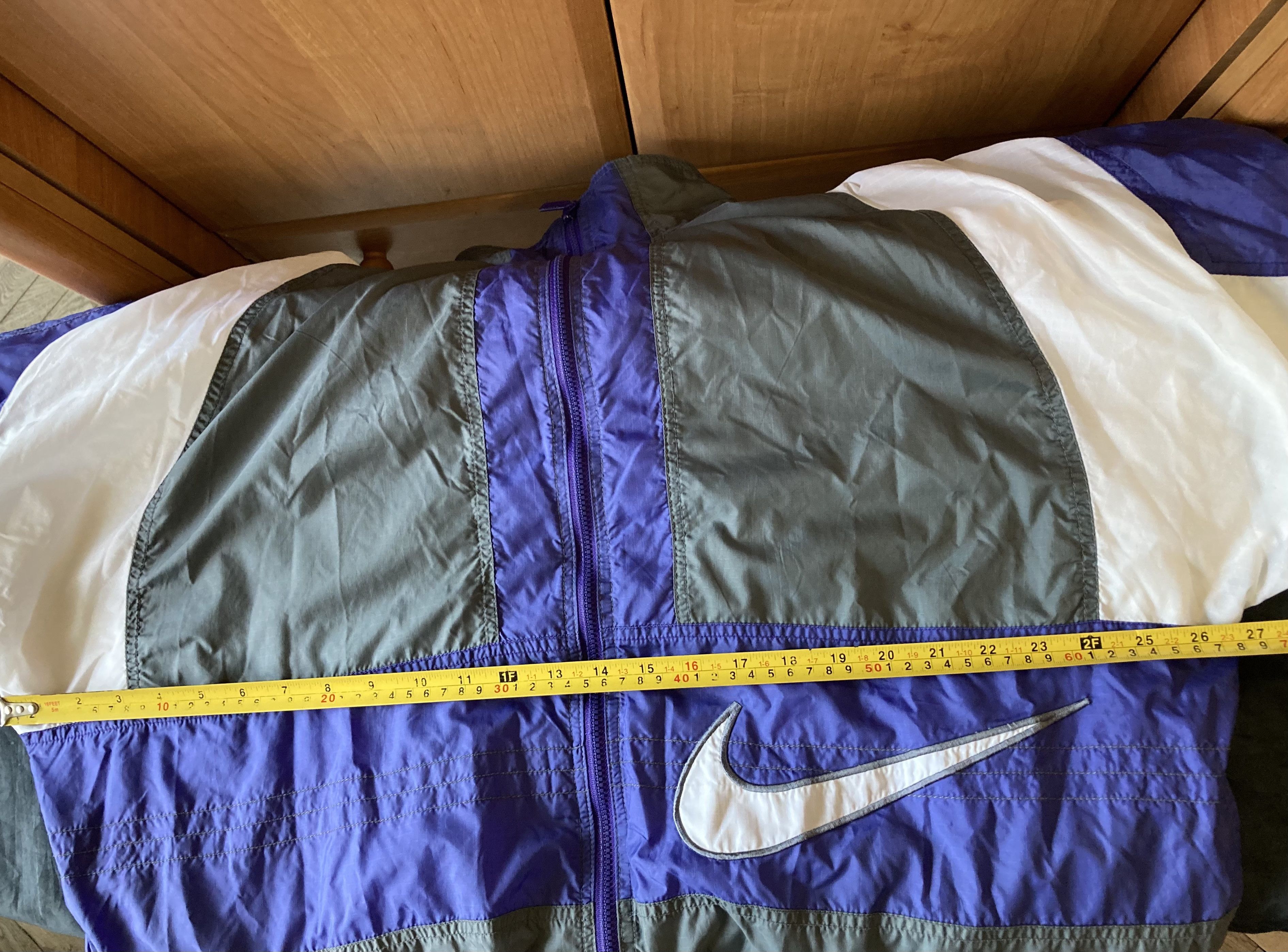 Nike × Vintage Vintage 90-S Nike Big Swoosh Baggy Track Jacket Size US L / EU 52-54 / 3 - 8 Thumbnail