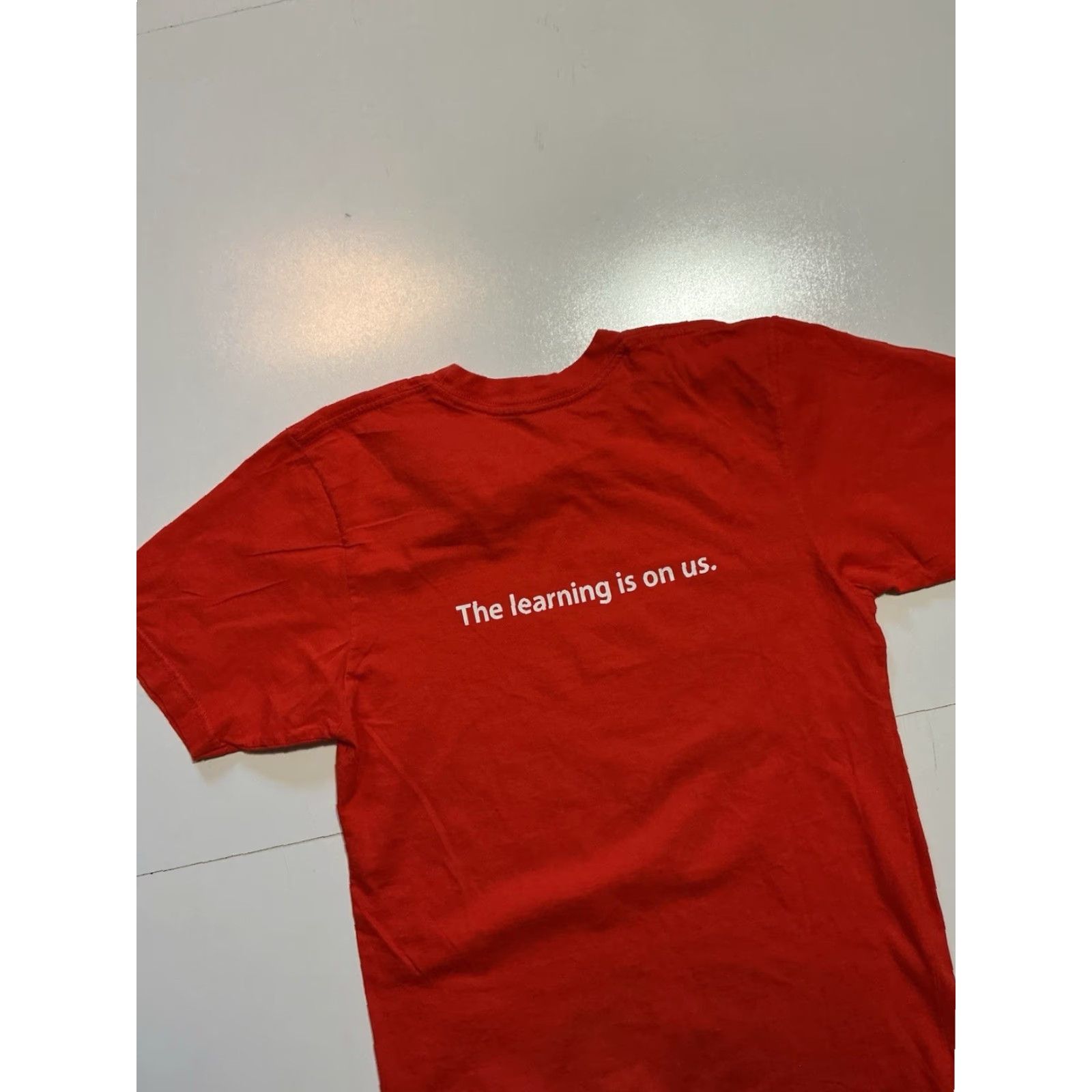American Apparel VINTAGE Apple Camp The Learning Is On Us American Apparel T-Shirt S Mens Orange Logo Graphic Short Sleeve Small Size US S / EU 44-46 / 1 - 4 Thumbnail