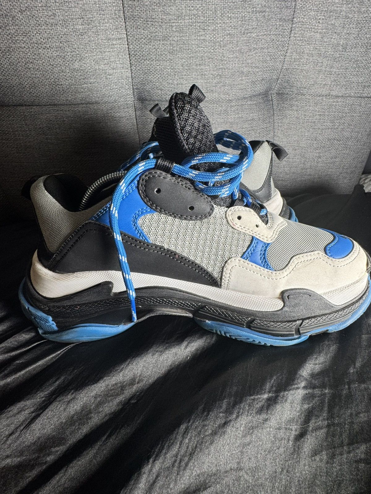 Balenciaga Balenciaga Triple S Blue White Black Sneaker Size 10 US Size US 10 / EU 43 - 5 Thumbnail