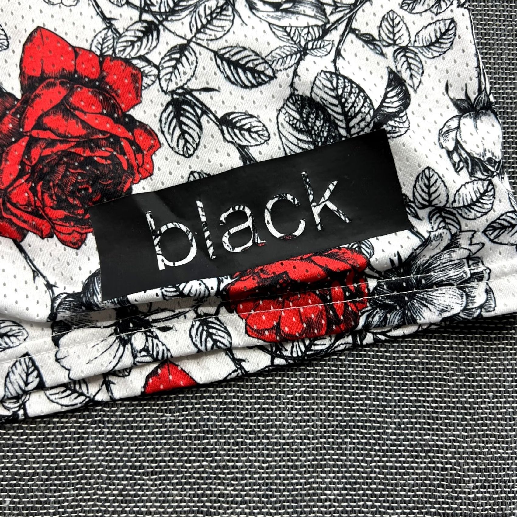 Pyrex Vision PYREX Vision Virgil Abloh Mens Shorts XL Basketball Black Dope Sports Roses Floral Pattern Athletic Drawstring Quick Dry Size US 36 / EU 52 - 6 Thumbnail