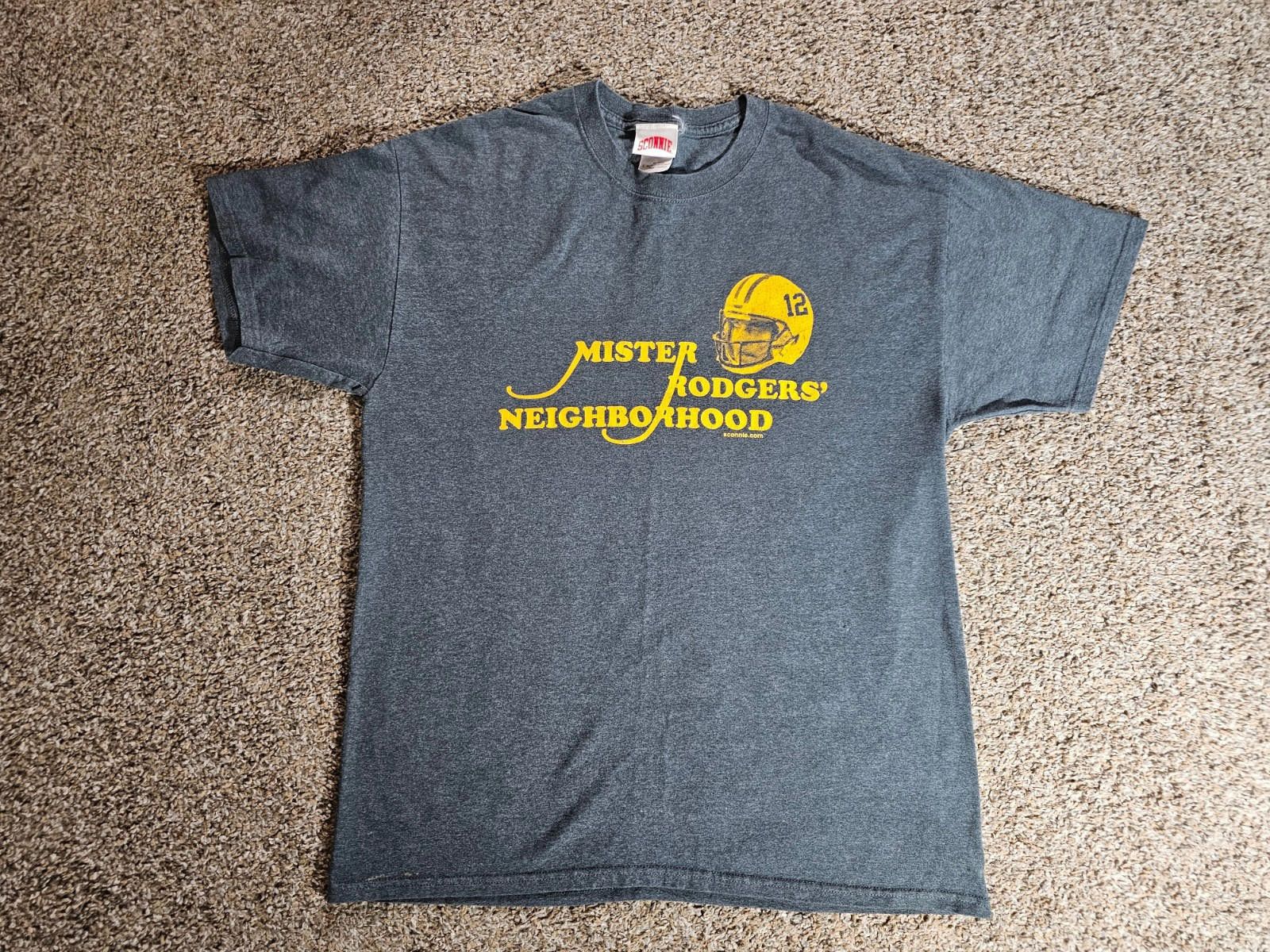 Designer Sconnie Mister Rodgers' Neighborhood #12 Packers Tshirt L Size US L / EU 52-54 / 3 - 1 Thumbnail
