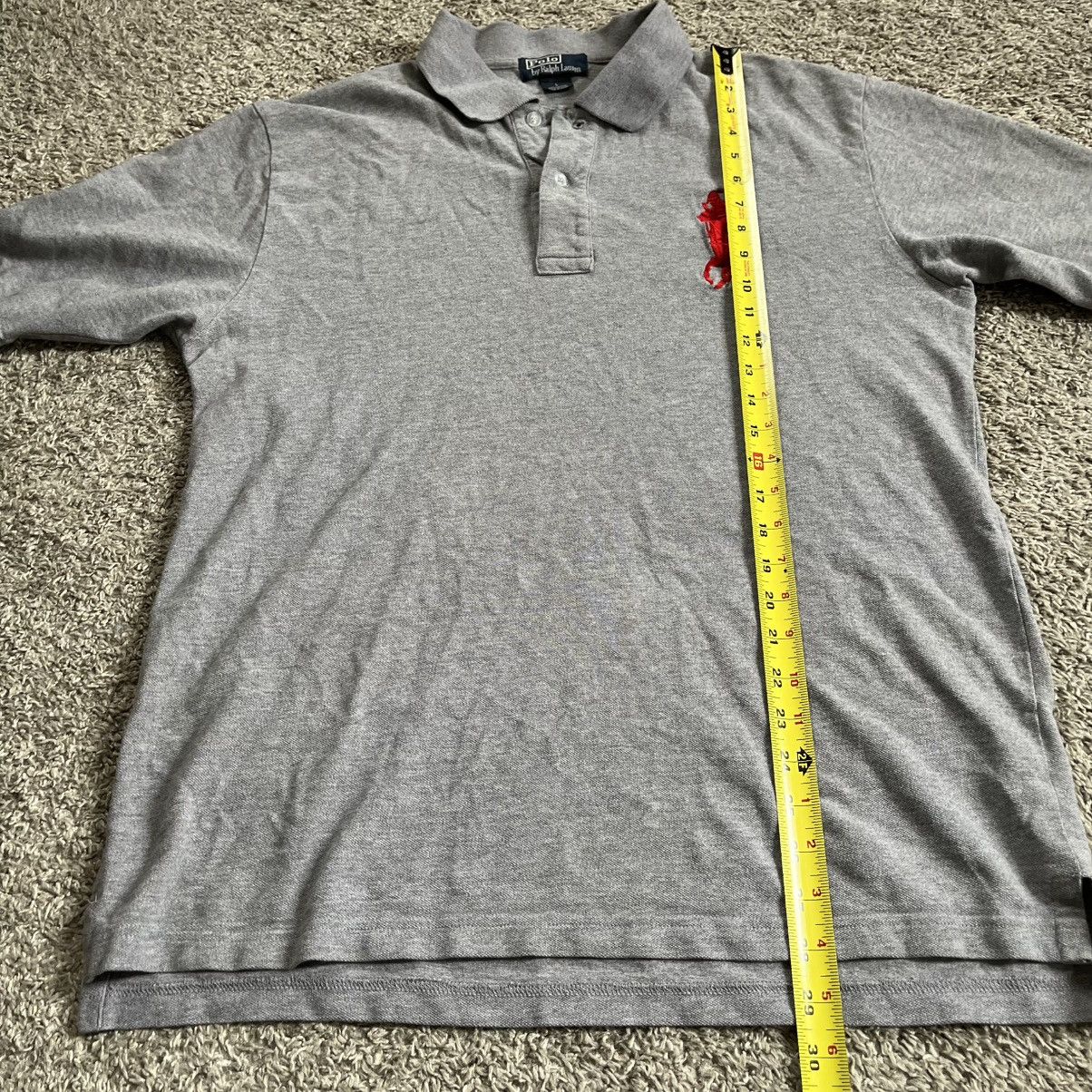 Polo Ralph Lauren 🔴Polo Ralph Lauren Shirt Size Large Gray Red Big Polo Size US L / EU 52-54 / 3 - 6 Thumbnail
