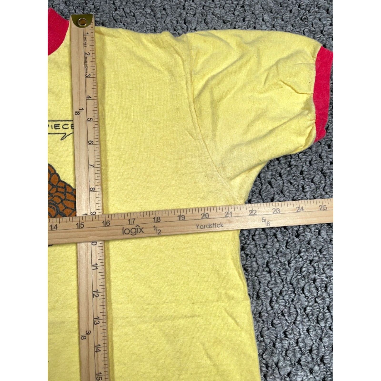 Vintage VINTAGE 1975 Marvel Fantastic Four The Thing Ringer T-Shirt Adult Large Yellow Graphic Print 70s Mens Size US L / EU 52-54 / 3 - 6 Thumbnail