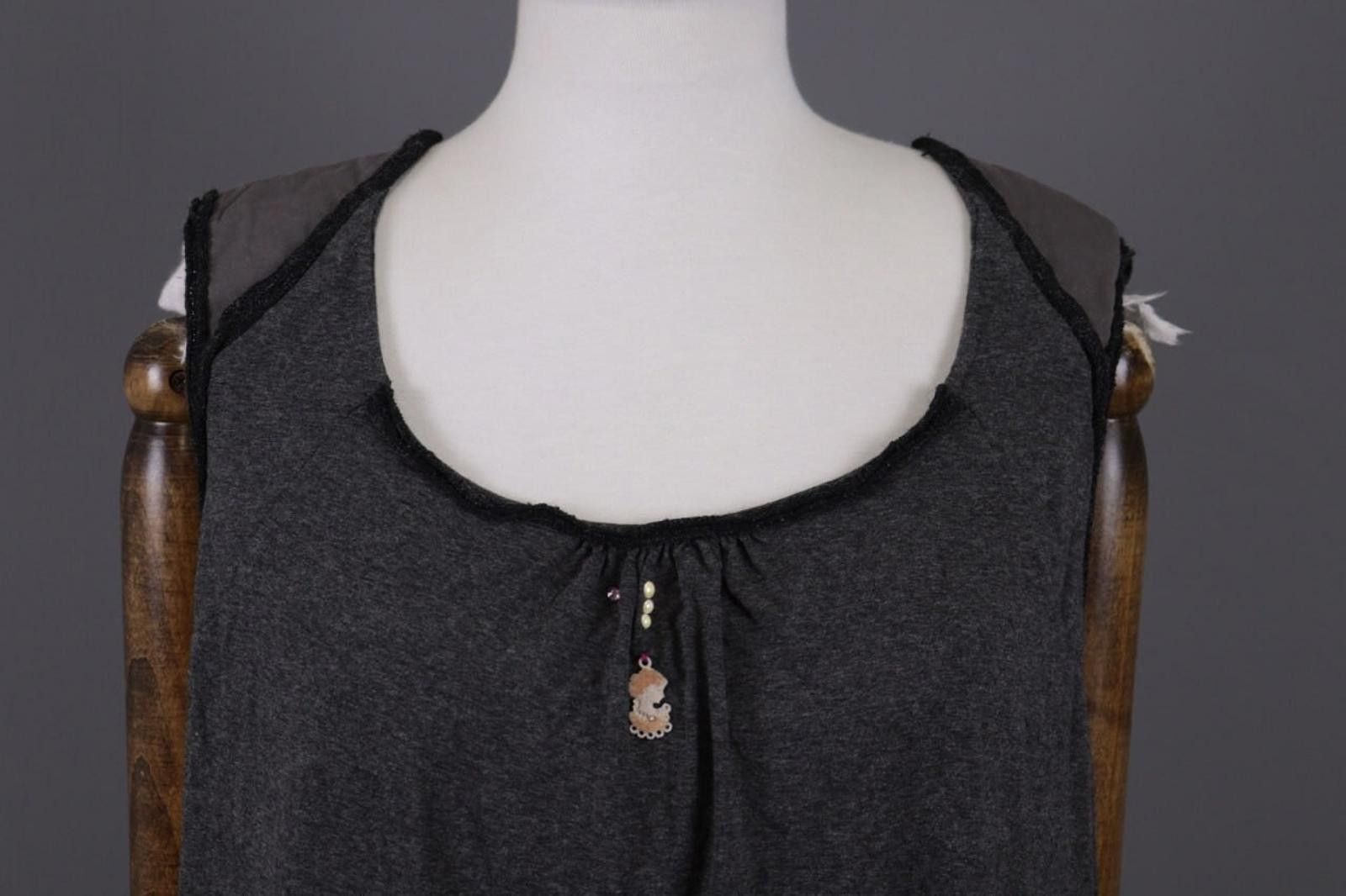 Designer Elisa Cavaletti Gray Summer Shirt Blose Size 2XL / XXL Size XXL / US 16-18 / IT 52-54 - 2 Thumbnail