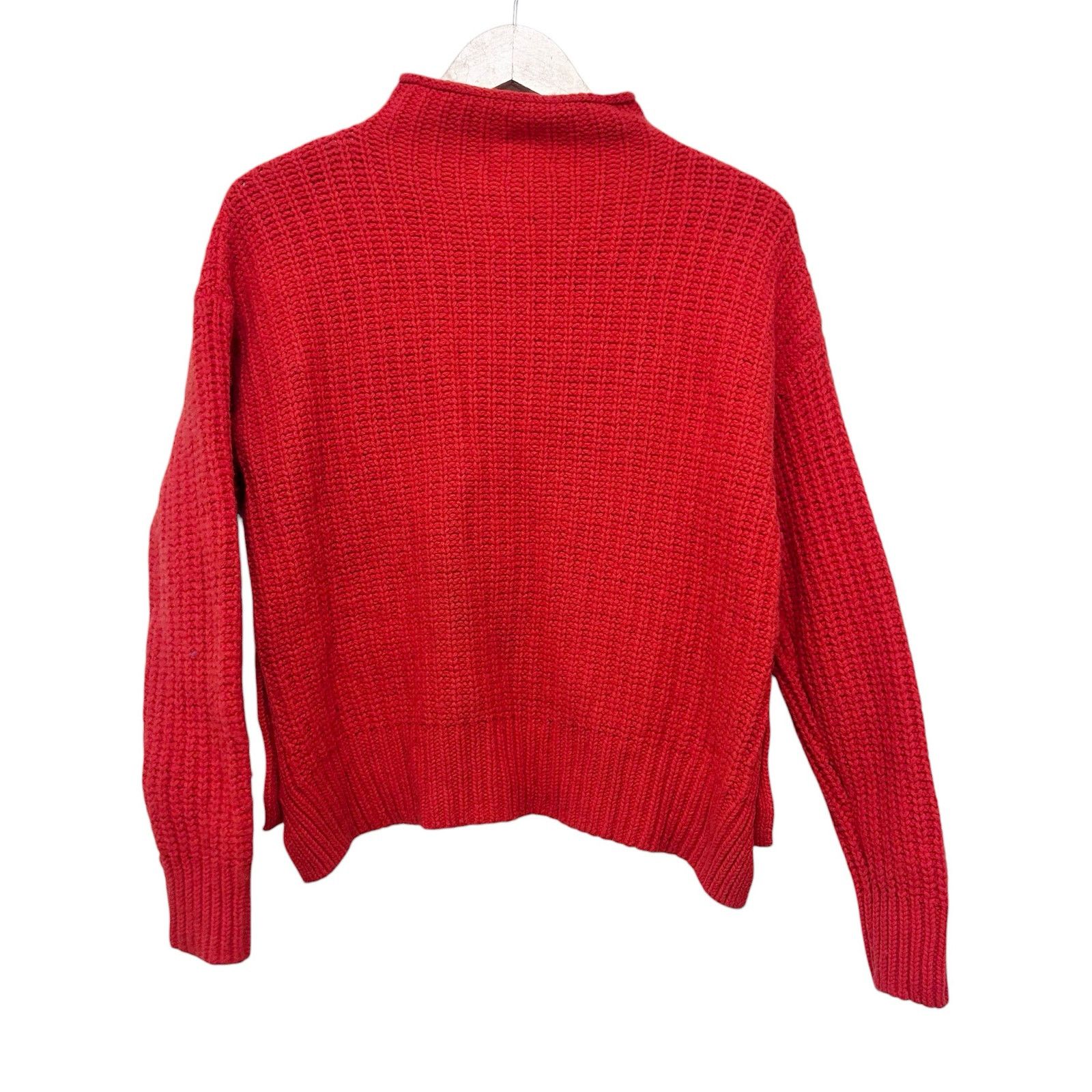 Madewell Madewell Mock Neck Side Bottom Chunky Knit Sweater Sz S Size S / US 4 / IT 40 - 6 Thumbnail