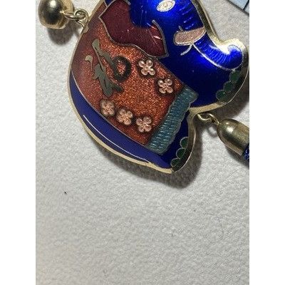 The Unbranded Brand A66 Vintage Cloisonne Pendant Retro Double Sided Elephant Wi Size ONE SIZE - 5 Thumbnail