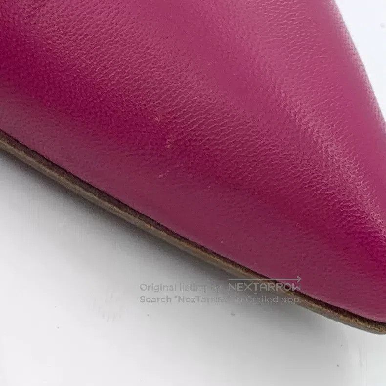 Gucci Gucci Rose pink leather pointed toe thin heel high heels Size US 8 / IT 38 - 8 Thumbnail