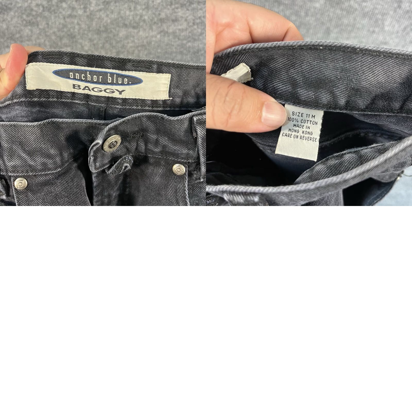 Anchor Blue VINTAGE 90s ANCHOR BLUE Baggy Jeans Women’s Sz 11 Dark Denim 28x30 Relaxed 5-Pocket Size 32" / US 10 / IT 46 - 8 Thumbnail