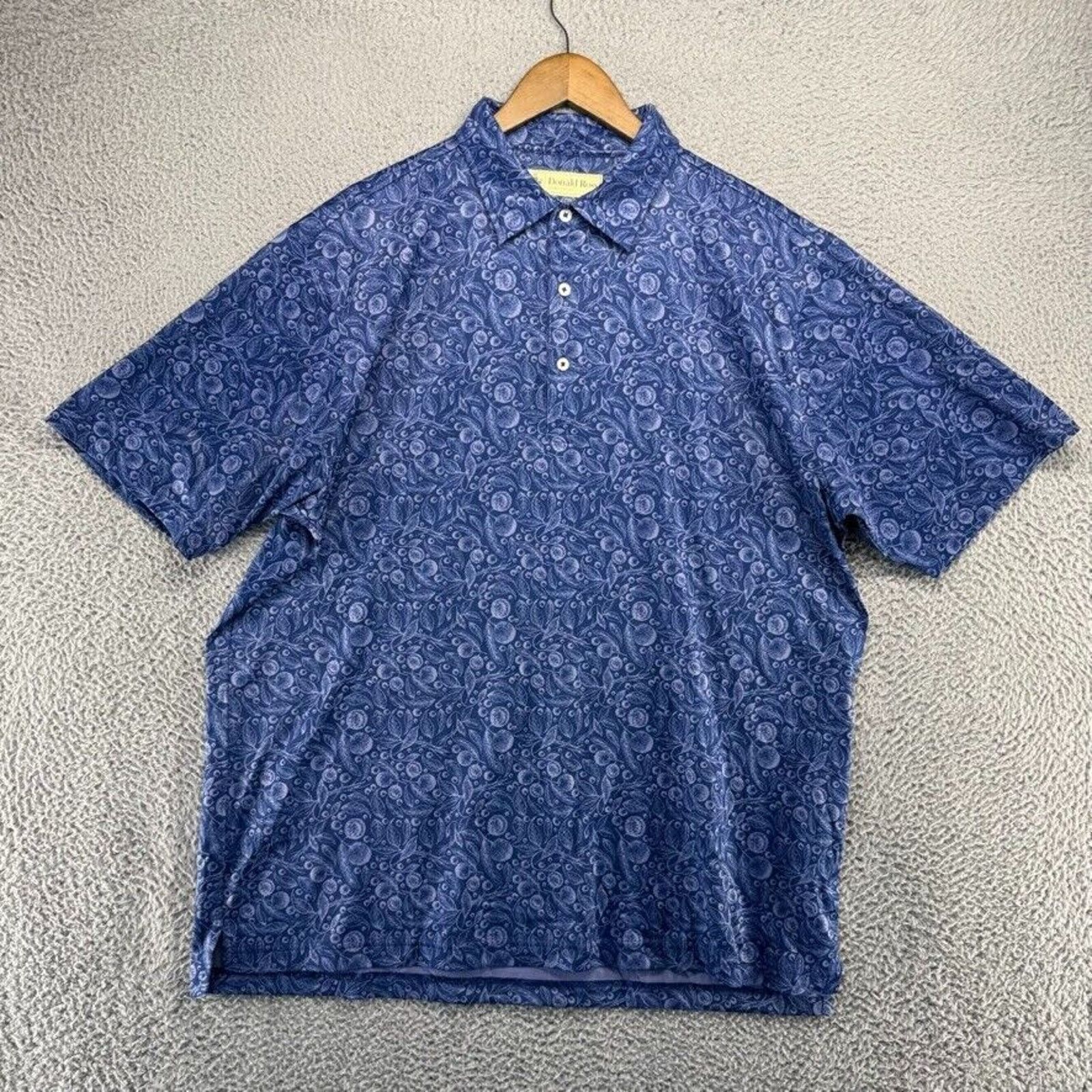 Donald Ross Donald Ross Polo Shirt men's large Blue Geometric All Over Size US L / EU 52-54 / 3 - 3 Thumbnail