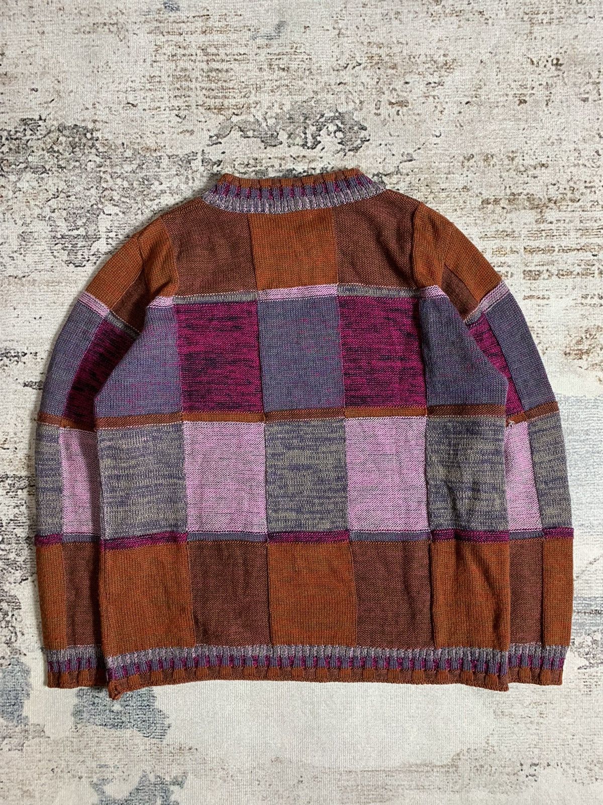 Vintage 2000s Undefined Minon Patchwork Knitwear Size US M / EU 48-50 / 2 - 2 Thumbnail
