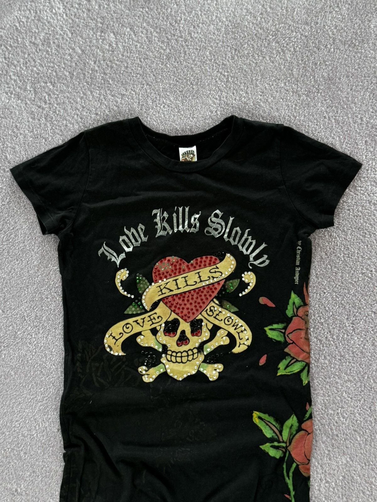 Ed Hardy Ed Hardy Y2K Vintage Tattoo Print Glamour T-Shirt Size M / US 6-8 / IT 42-44 - 2 Thumbnail