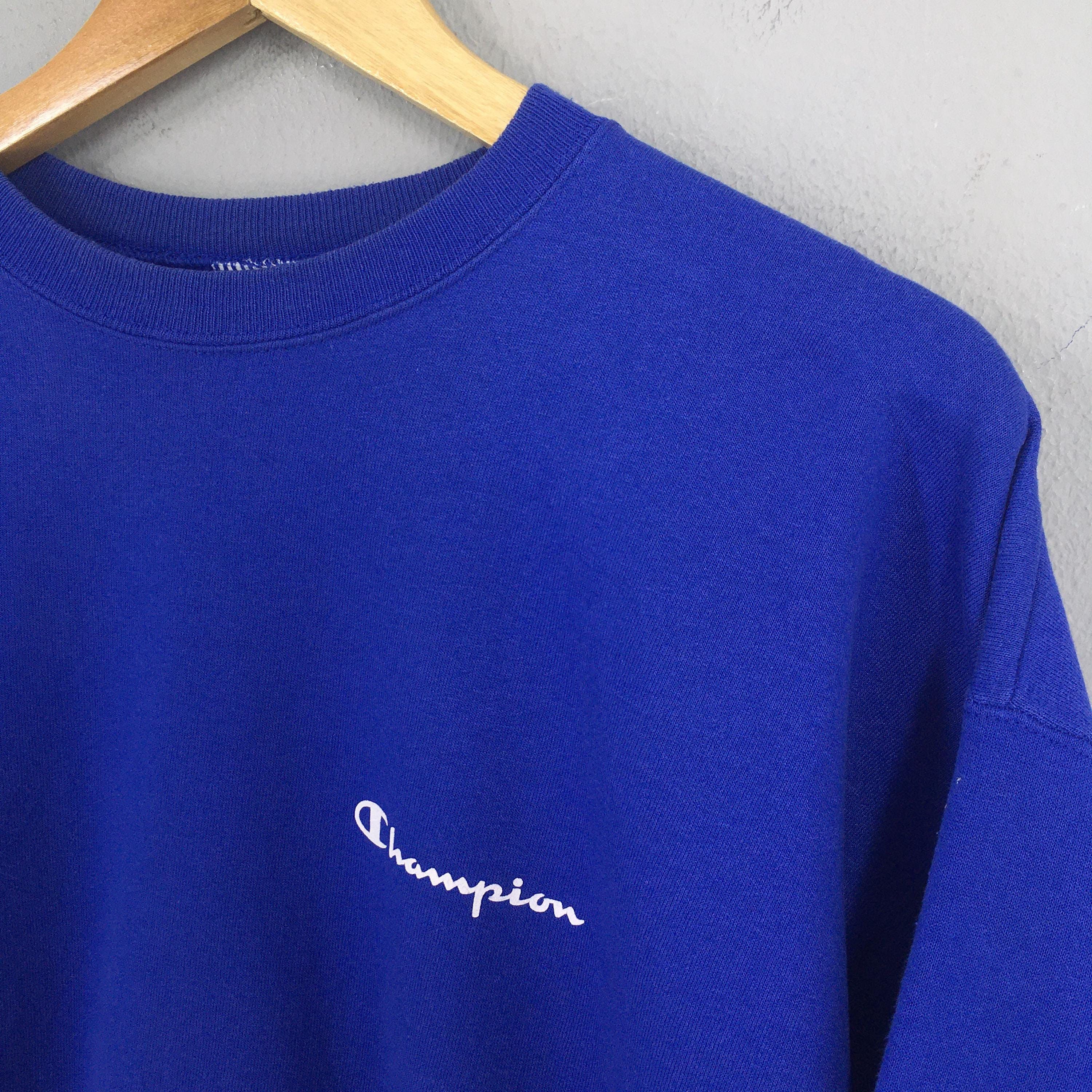 Champion Vintage 90s Champion Sportswear Blue Sweatshirt Large Size US L / EU 52-54 / 3 - 3 Thumbnail