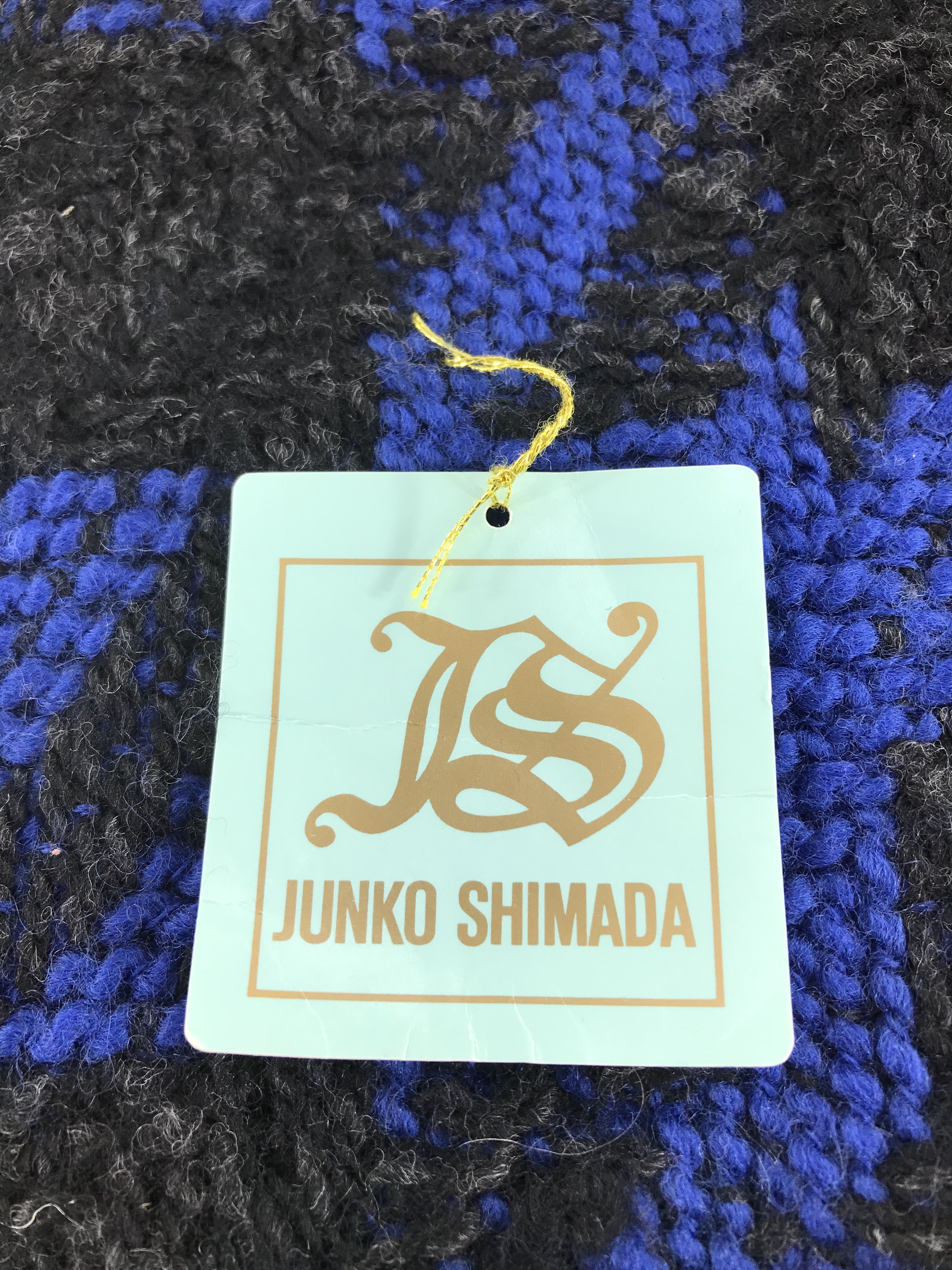 Junko Shimada Junko Shimada Houndstooth Wool Scarf Muffler V314 Size ONE SIZE - 5 Thumbnail