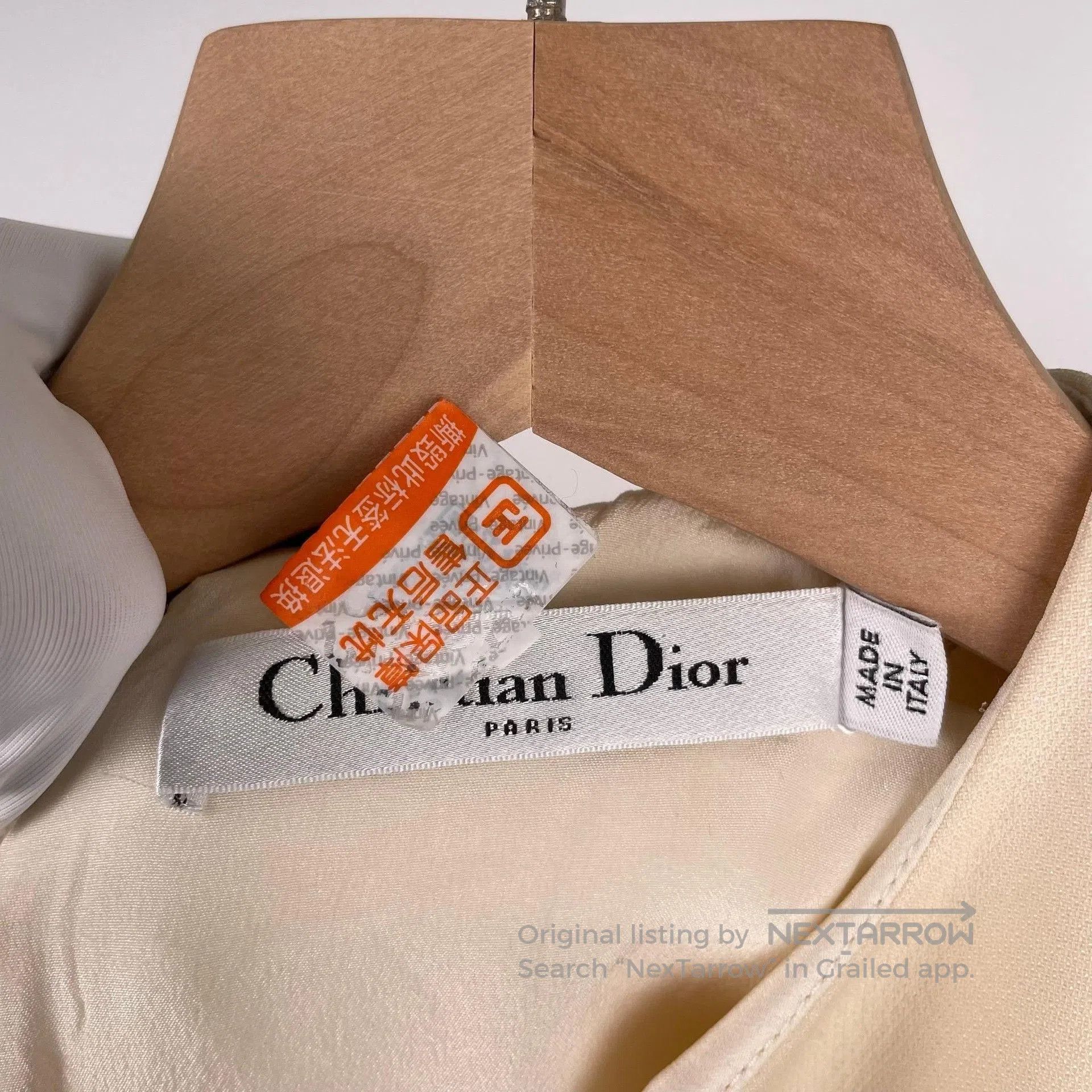 Dior Dior Light Yellow Silk Wool Dress. Size XXS / US 00 / IT 34 - 9 Thumbnail