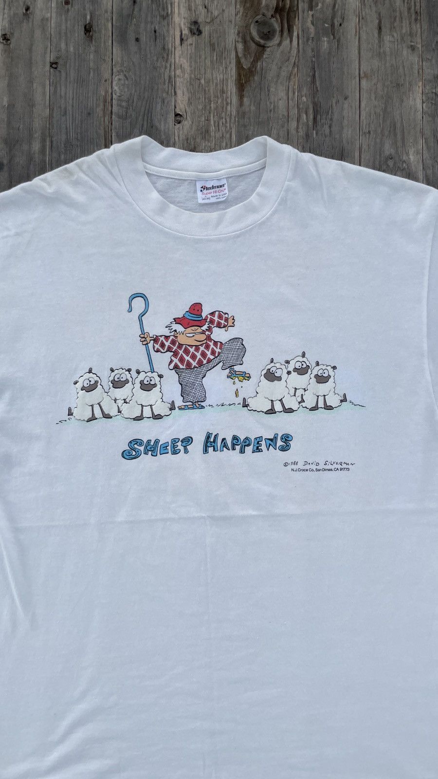 Other Vintage 80’s Art Tee Sheep Happens Size US L / EU 52-54 / 3 - 1 Thumbnail