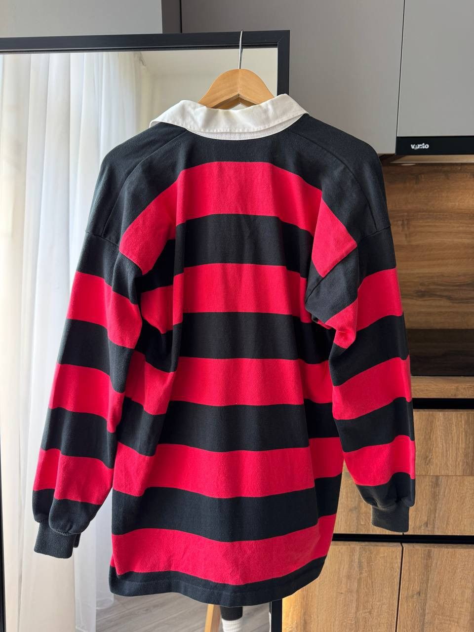 Canterbury of New Zealand Vintage Canterbury Rugby Shirt – CRFU Red‑Black Stripes Size US L / EU 52-54 / 3 - 6 Thumbnail