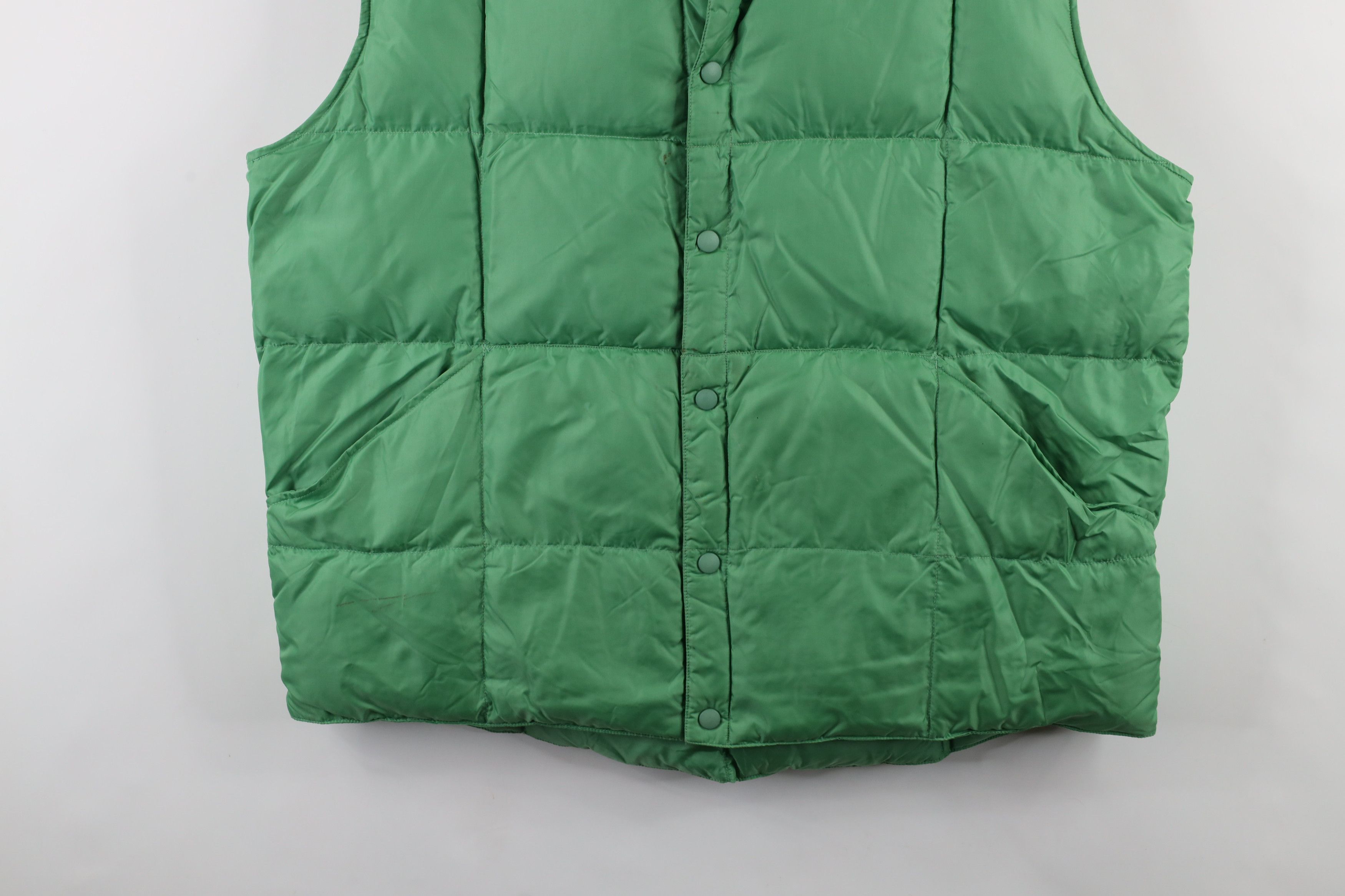 Lands' End × Vintage Vintage 90s Lands End Down Fill Puffer Vest Jacket Green Size US XL / EU 56 / 4 - 3 Thumbnail