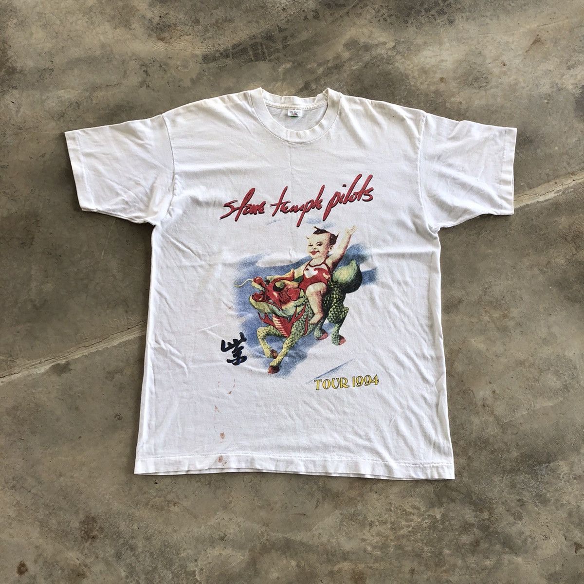 image of Band Tees x Rock T Shirt Stone Temple Pilots 1994 Purple Album Concert Band T-Shirt in White (Size 