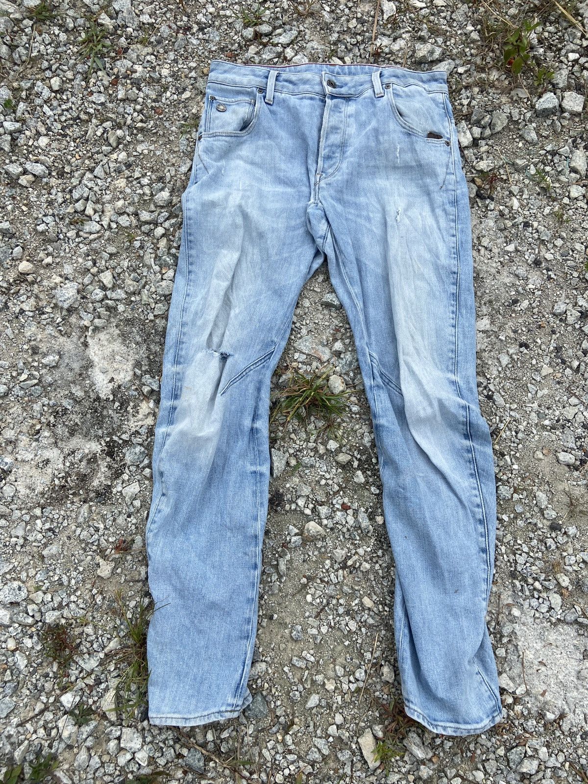 G-Star × Vintage Vintage Banana Cutting G Star Raw Denim Size US 32 / EU 48 - 16 Thumbnail