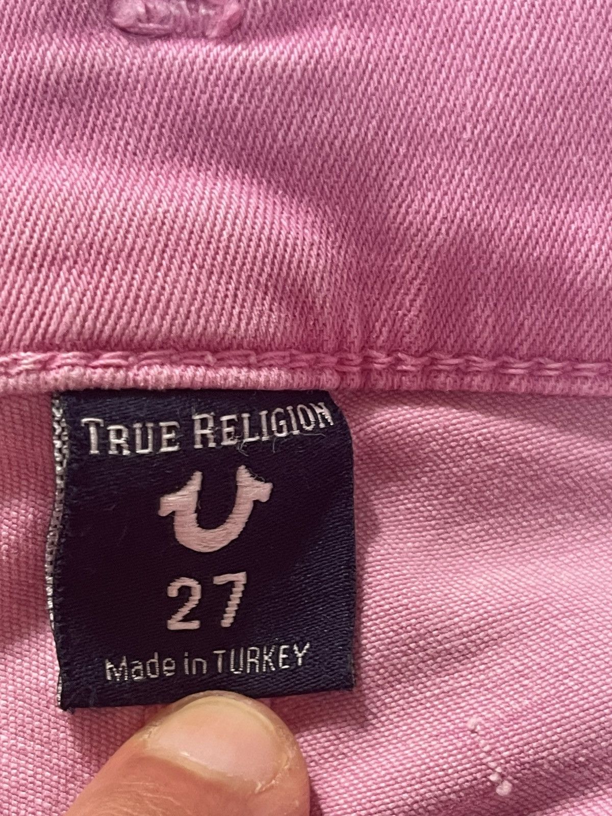 True Religion True Religion Halle Mid Rise Super Skinny NEW Pink size 27 Size 26" / US 2 / IT 38 - 17 Thumbnail