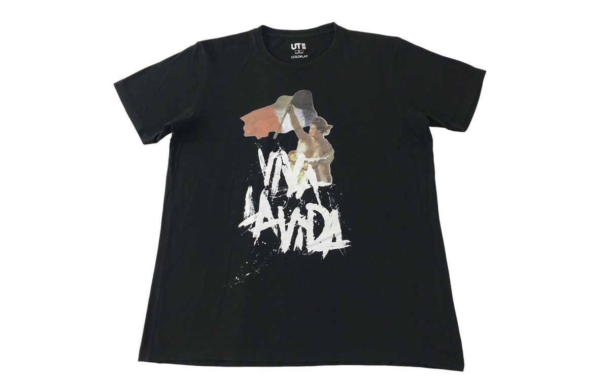Band Tees Coldplay Viva La Vida 4th Album Graphic Printed Black Tee Size US M / EU 48-50 / 2 - 1 Thumbnail