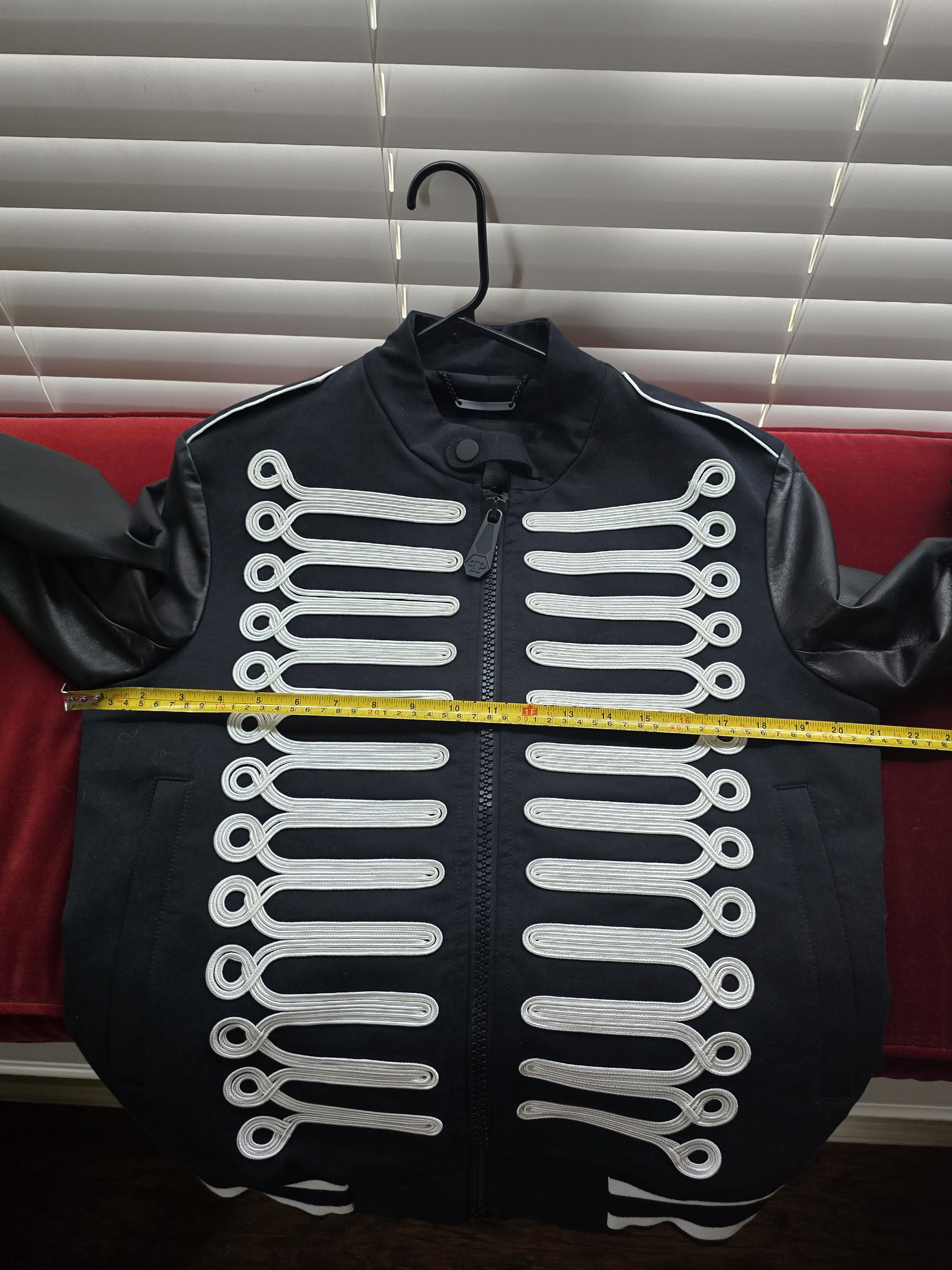 Philipp Plein Philipp Plein Black Military-Style Bomber Jacket/Embroidery Size US M / EU 48-50 / 2 - 6 Thumbnail