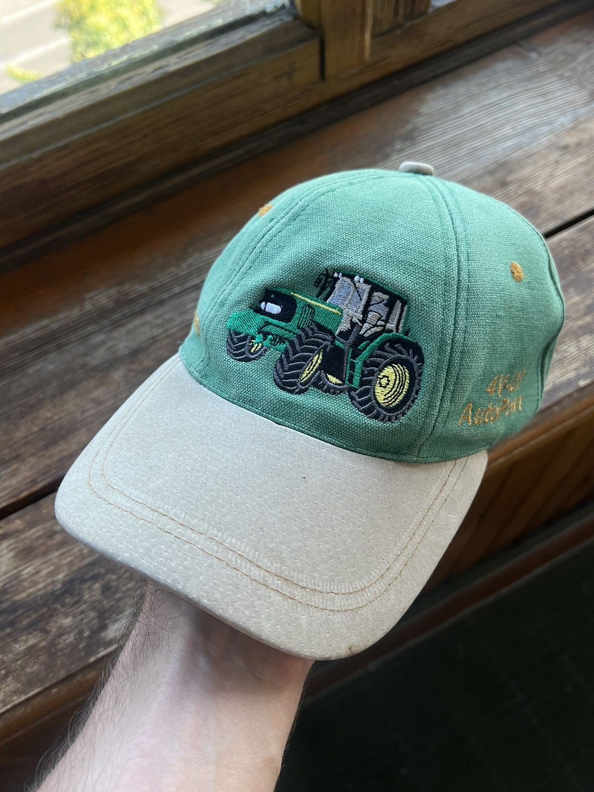 John Deere × Vintage Vintage John Deere Patch Trucker Hat Y2k Cap Size ONE SIZE - 1 Thumbnail