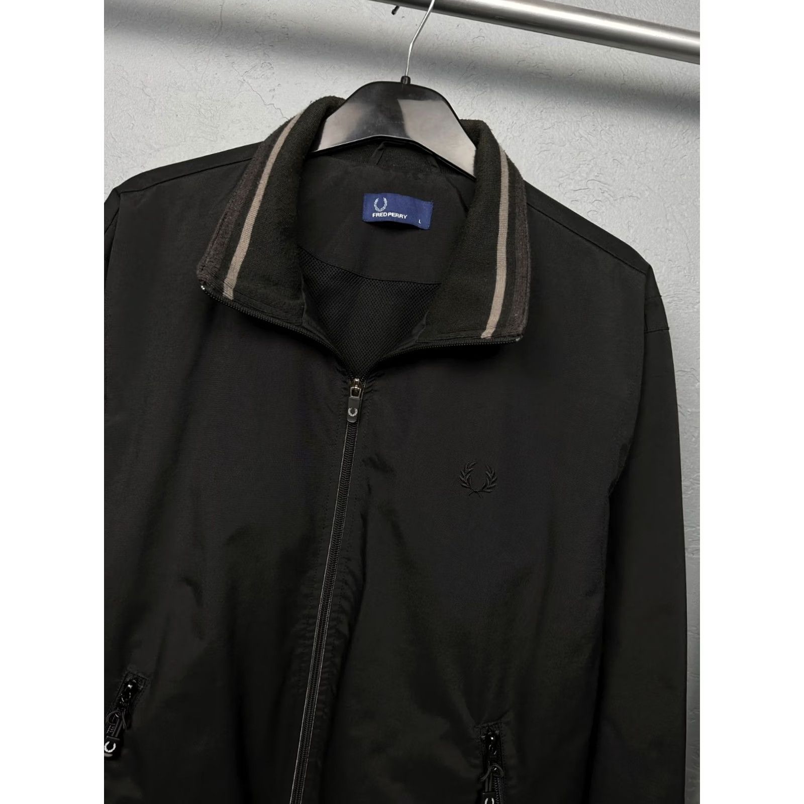 Fred Perry VINTAGE Fred Perry Mens Nylon Jacket L Black Size US L / EU 52-54 / 3 - 2 Thumbnail
