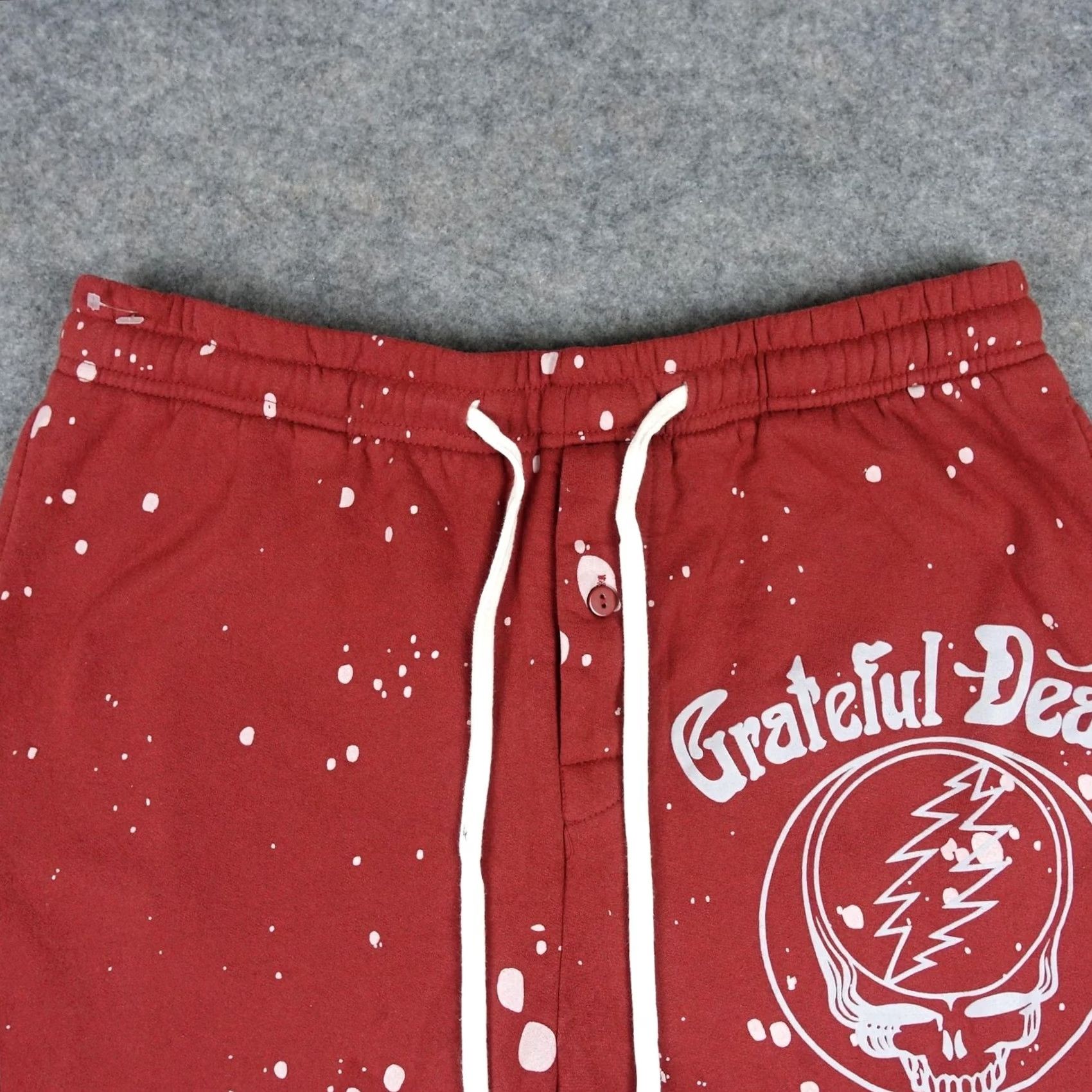 Mad Engine Grateful Dead Pants Mens Medium Red Mad Engine Fleece Sweatpants Lounge Graphic Size US 31 - 3 Thumbnail