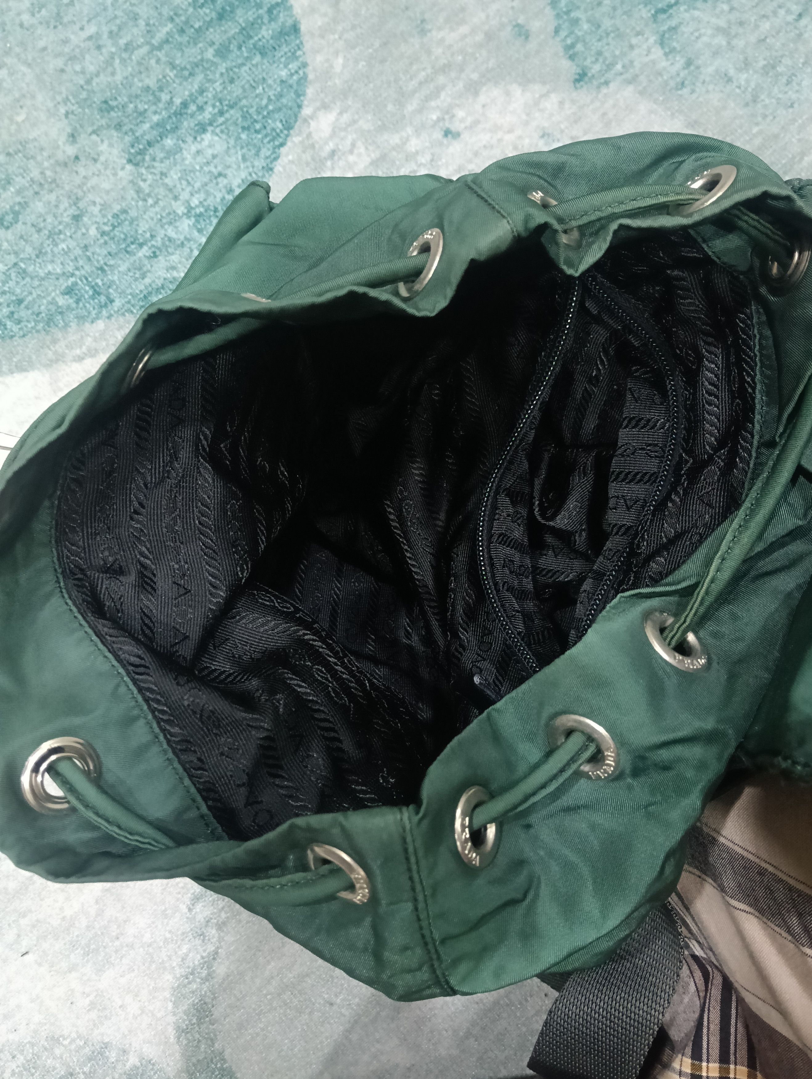 Prada × Vintage Prada Backpack Green Size ONE SIZE - 6 Thumbnail
