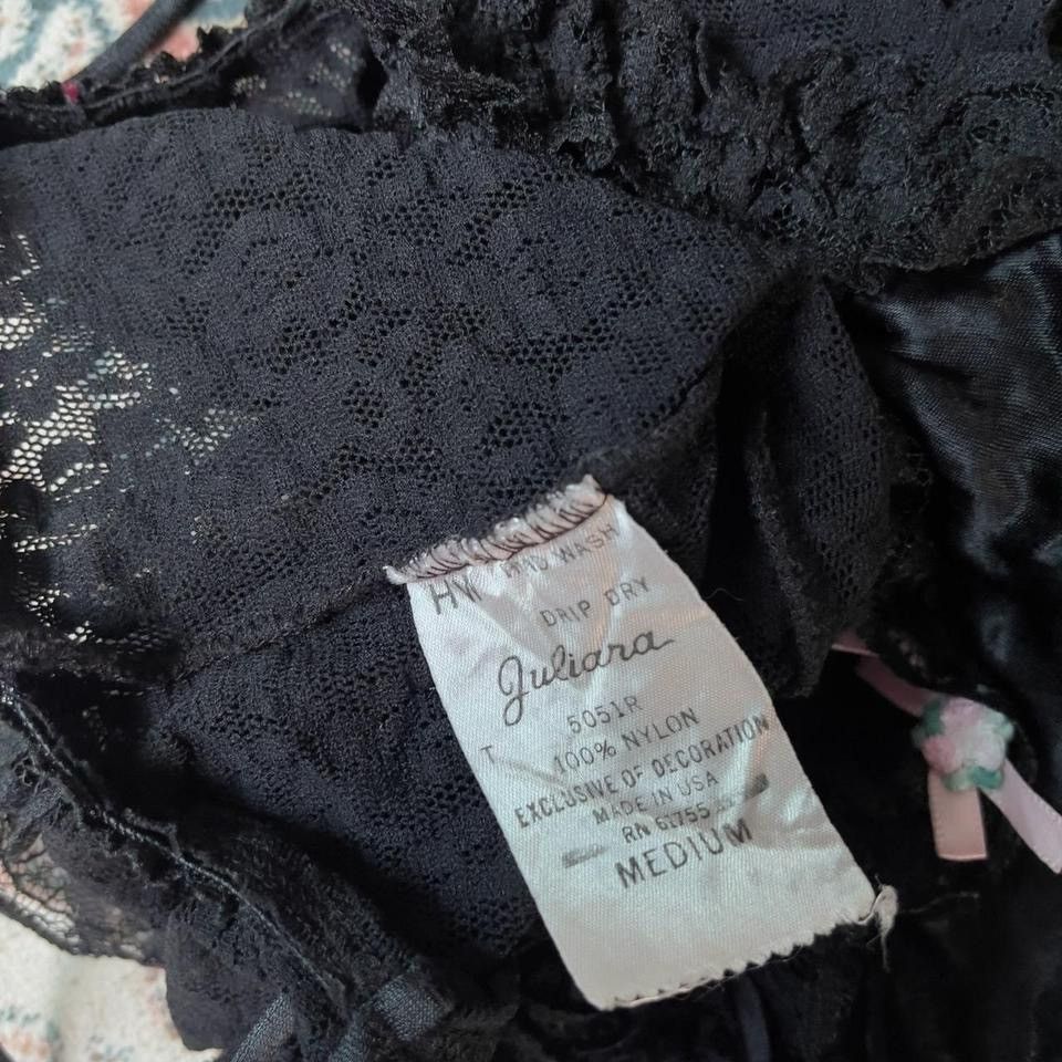 Vintage Vintage Romantic Black Camisole (S-M) Size M / US 6-8 / IT 42-44 - 3 Thumbnail